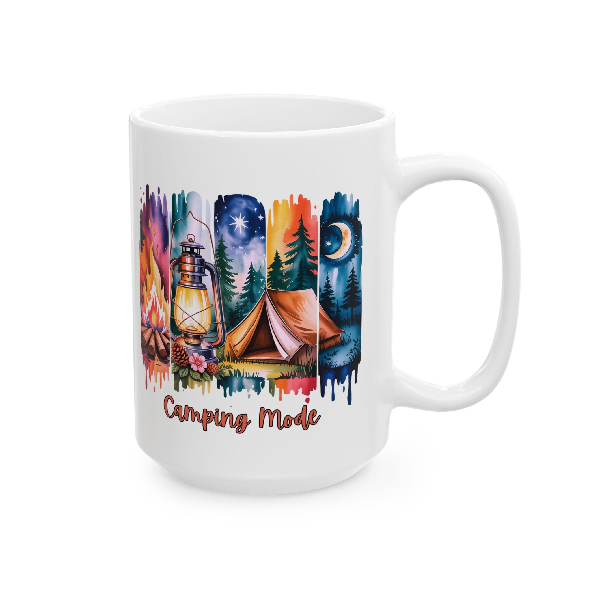 Camping Mode brush stroke Mug