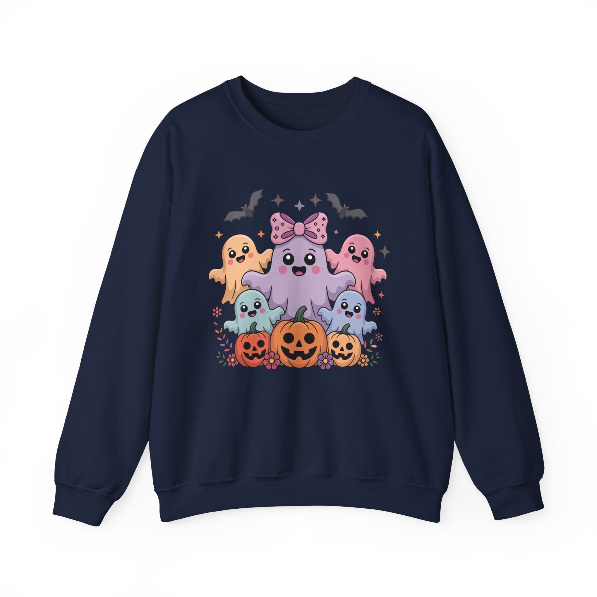 Iridescent Coquette Ghost Halloween Sweatshirt