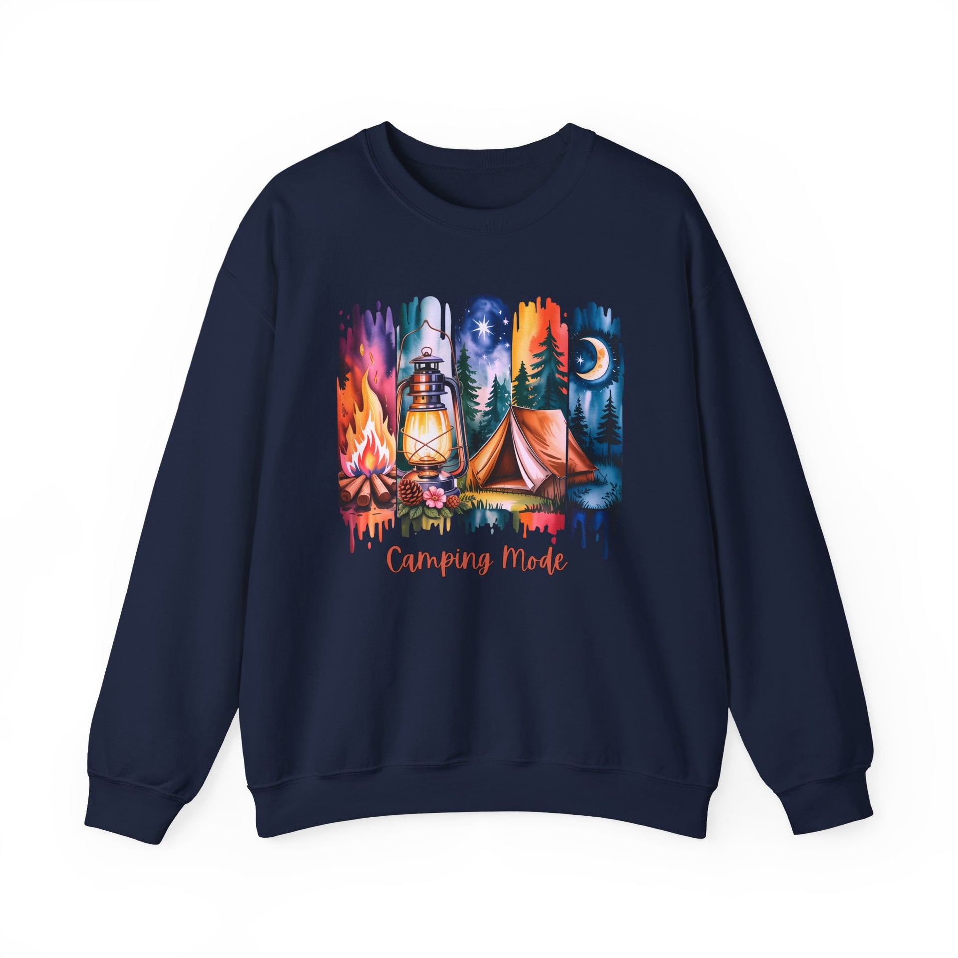 Camping Mode brush stroke Sweatshirt - Vintage Style Fall Season Sweatshirt