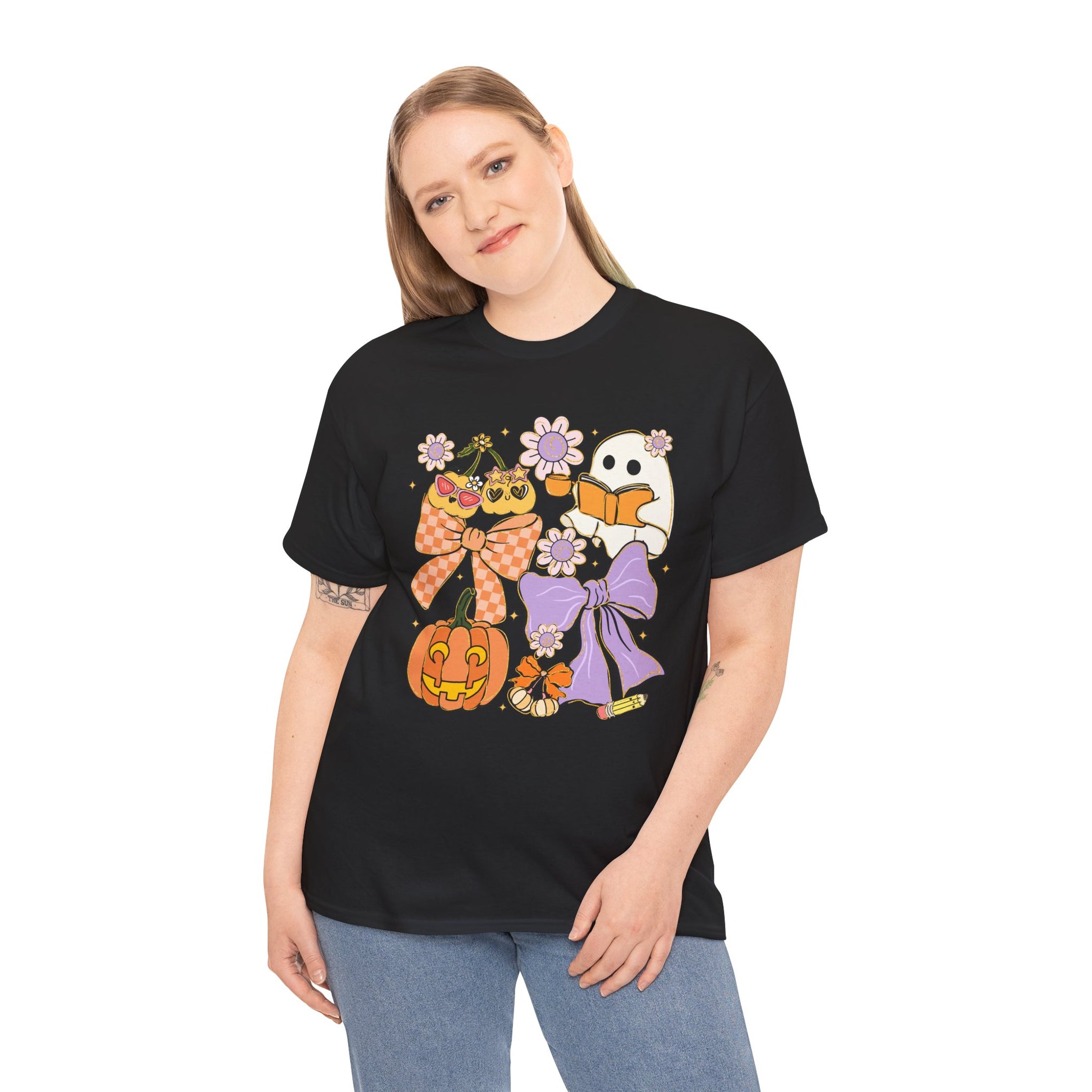 Spooky Teacher Halloween Coquette T-Shirt