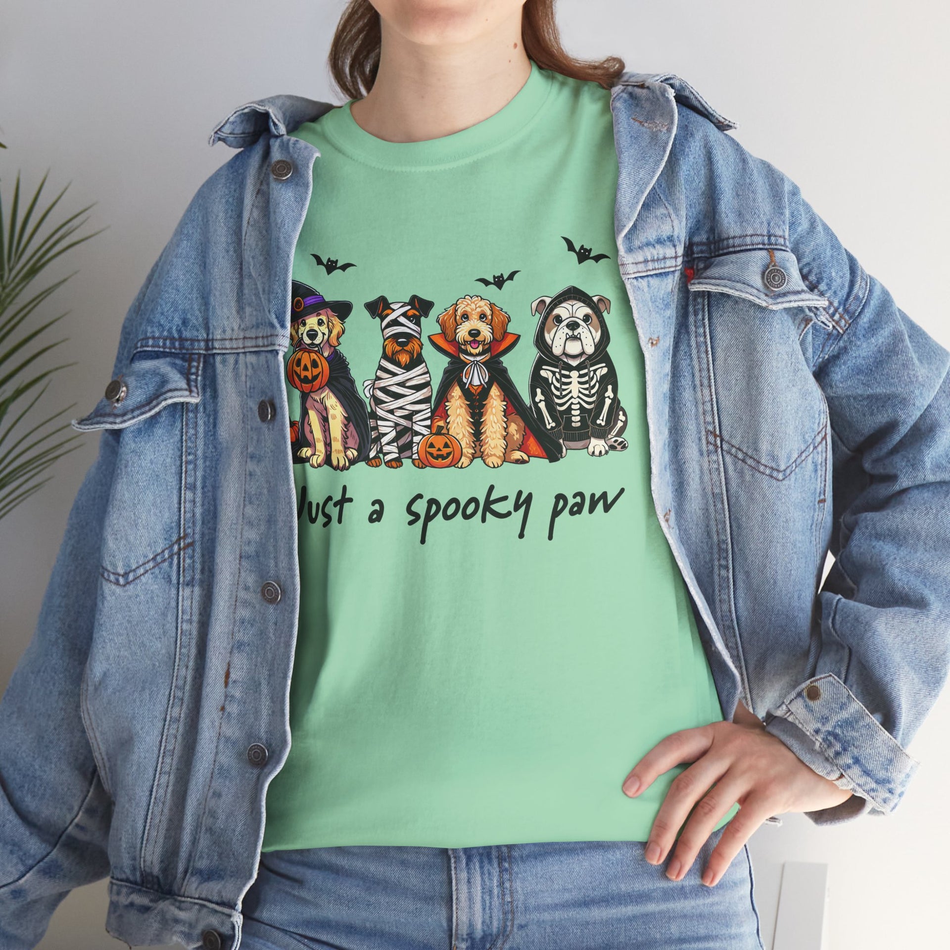 Just a Spooky Paw | Funny Halloween Dog Shirt