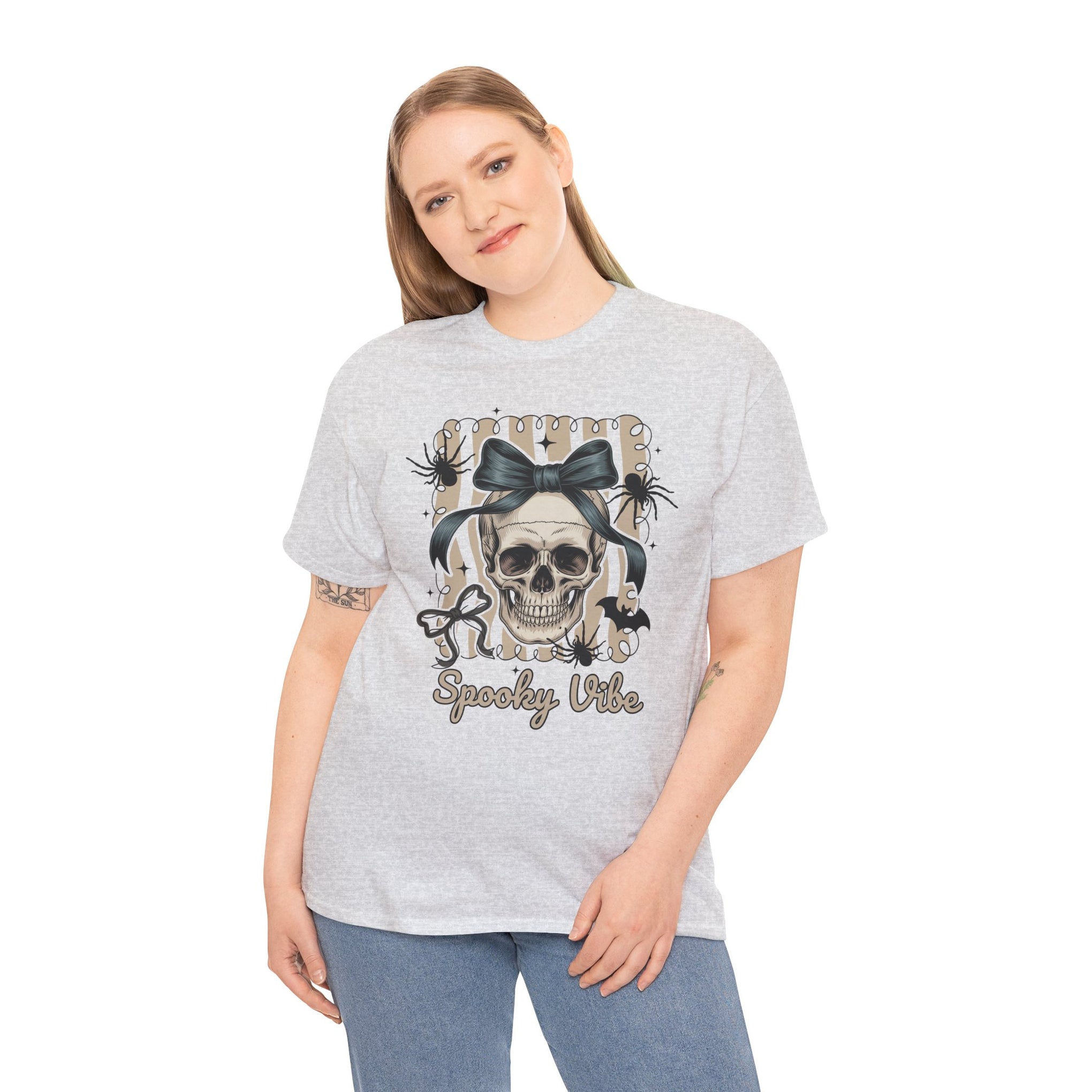 Halloween Coquette Bow Skull Preppy Shirt