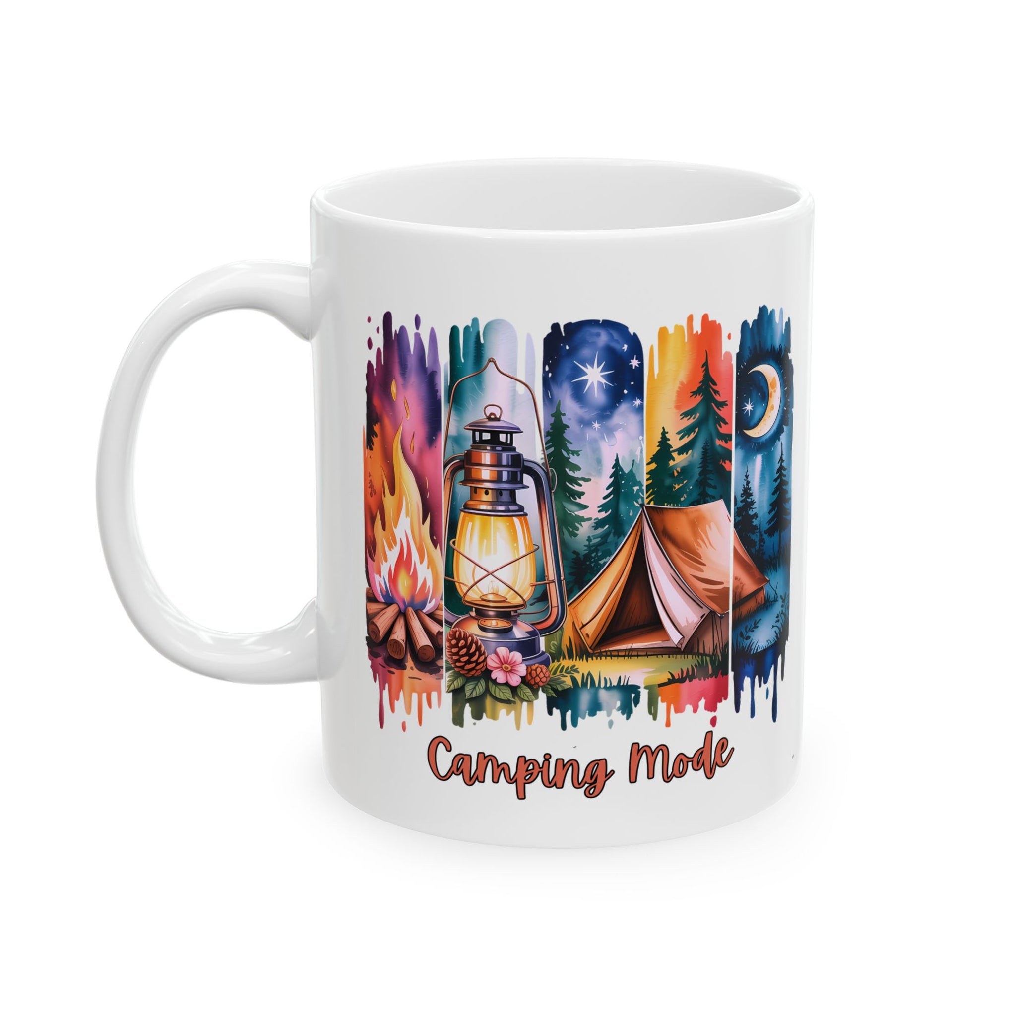 Camping Mode brush stroke Mug