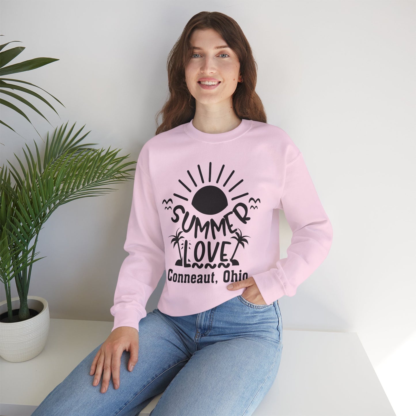 Summer love Conneaut Ohio,  Home Town Love Sweatshirt, Funny Unisex Crewneck, Gift for Homeowners, Comfy Sweatshirt, Cozy Casual Wear