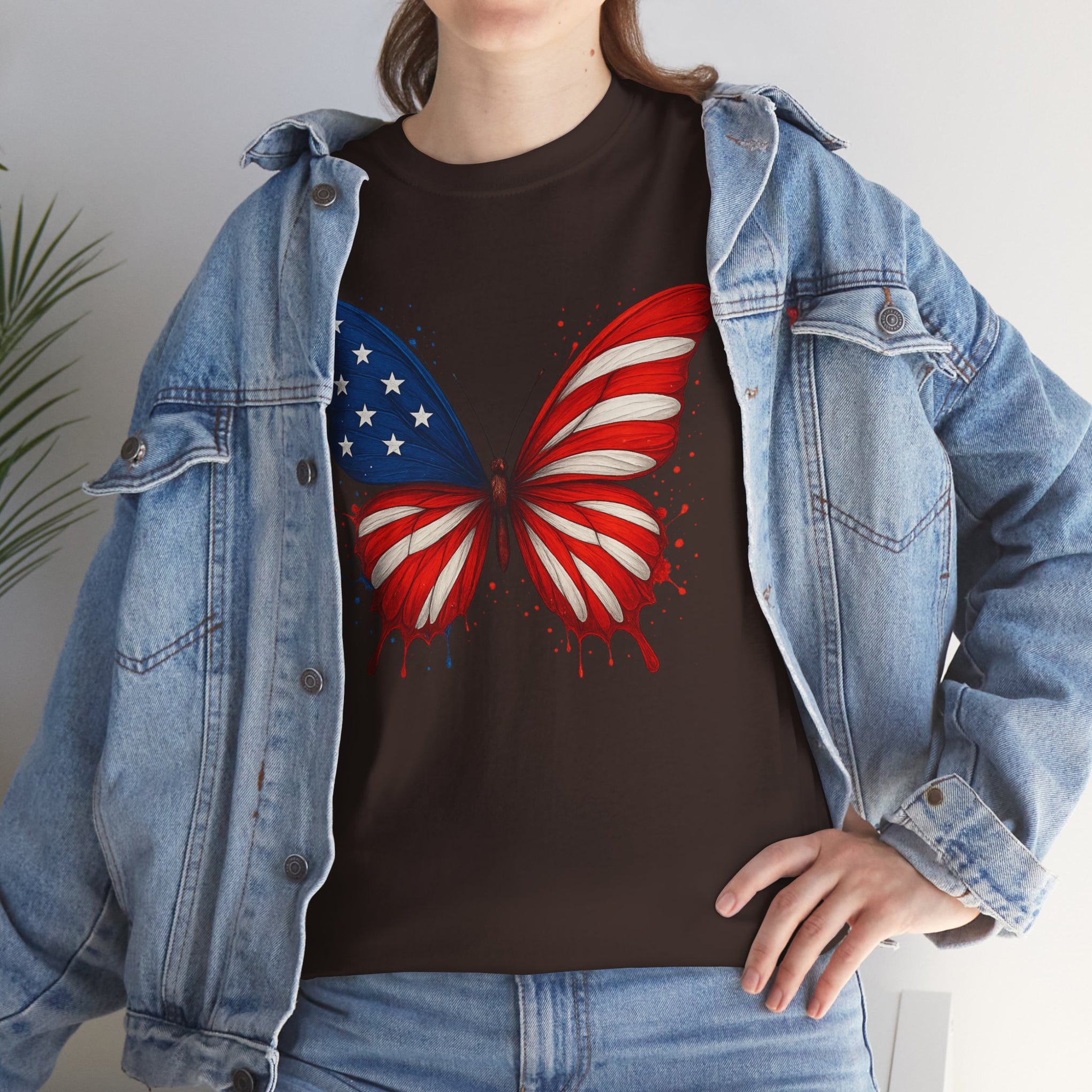 Butterfly decorated with American Flag