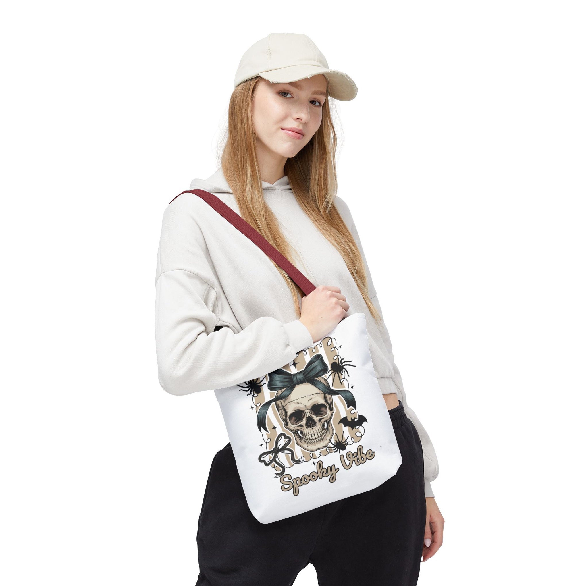 Halloween Coquette Bow Skull Preppy Bag