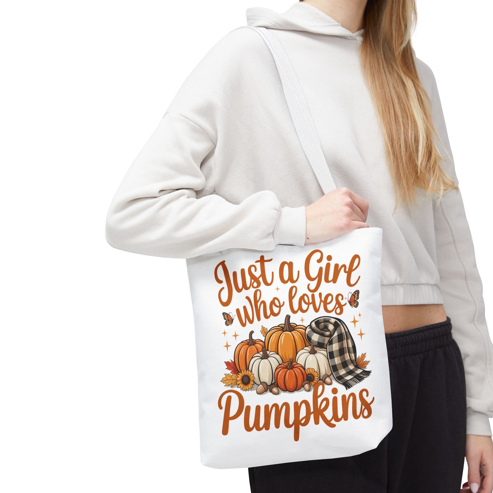 Just a Girl Who Loves Pumpkins, Fall , Retro Halloween Bag, Cute Halloween Must Halloween, Retro Halloween Bag