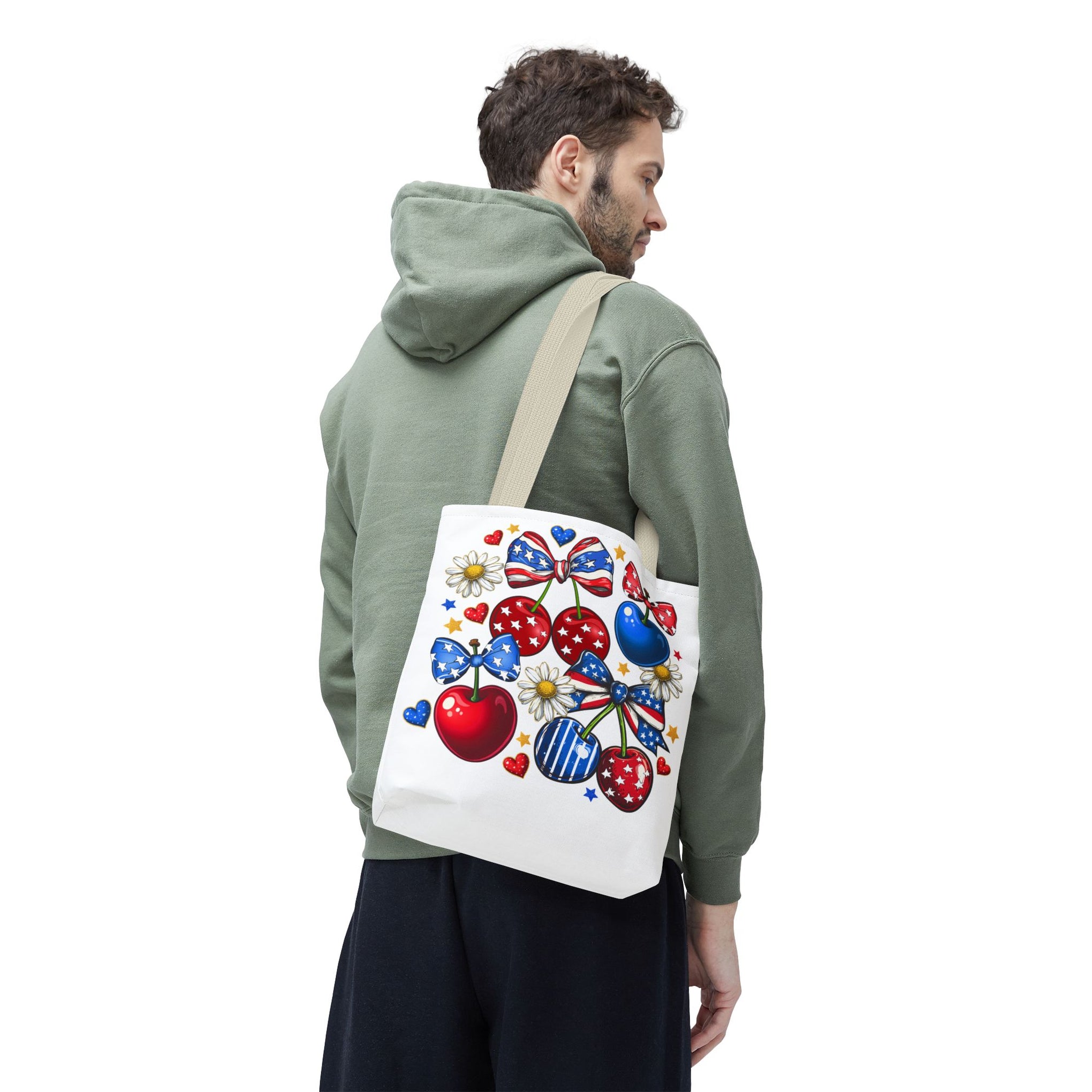 Patriotic Cherry Png, 4th of July Bag