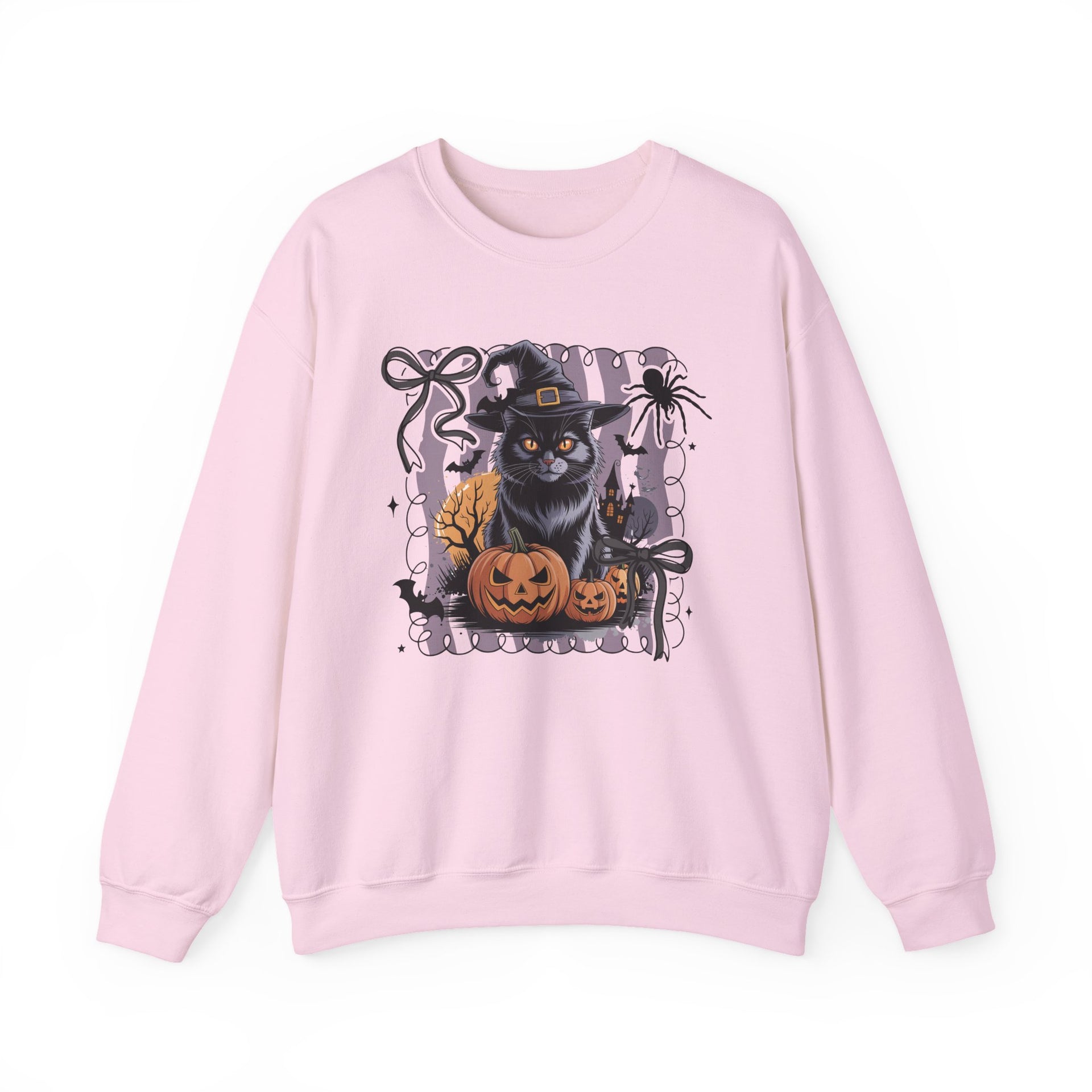 Preppy Black Cat, Retro Halloween Sweatshirt, Halloween Sweatshirt