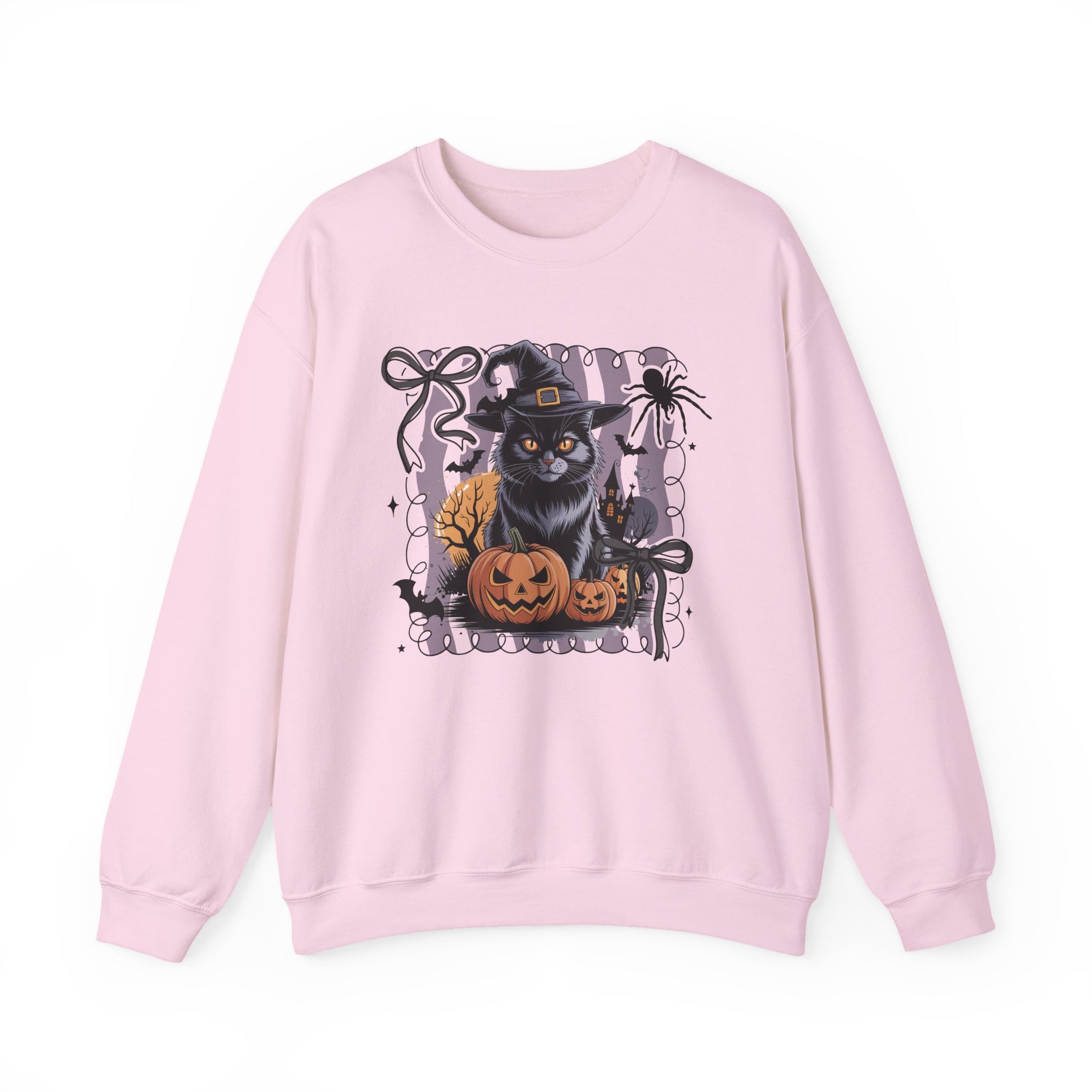 Preppy Black Cat, Retro Halloween Sweatshirt, Halloween Sweatshirt