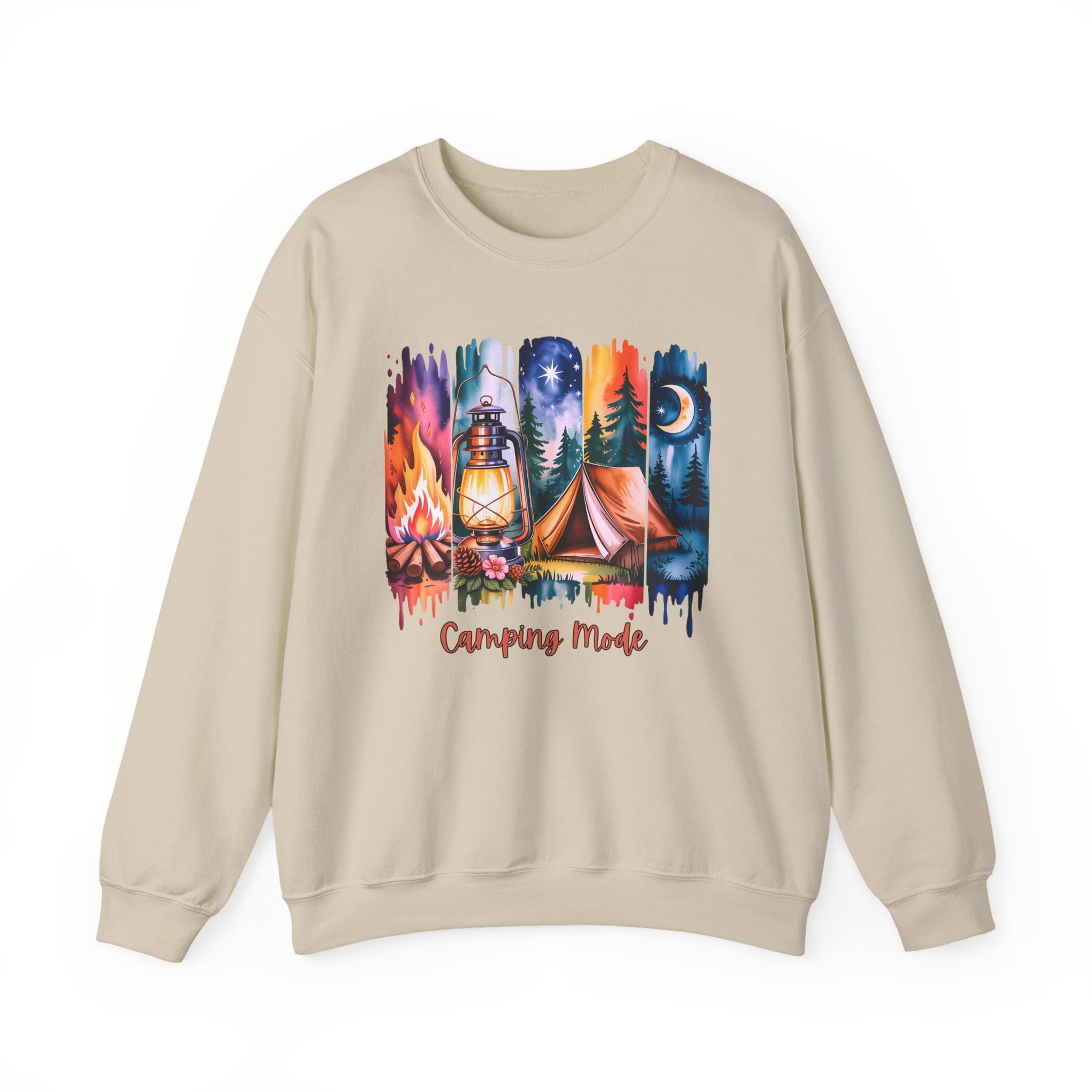 Camping Mode brush stroke Sweatshirt - Vintage Style Fall Season Sweatshirt