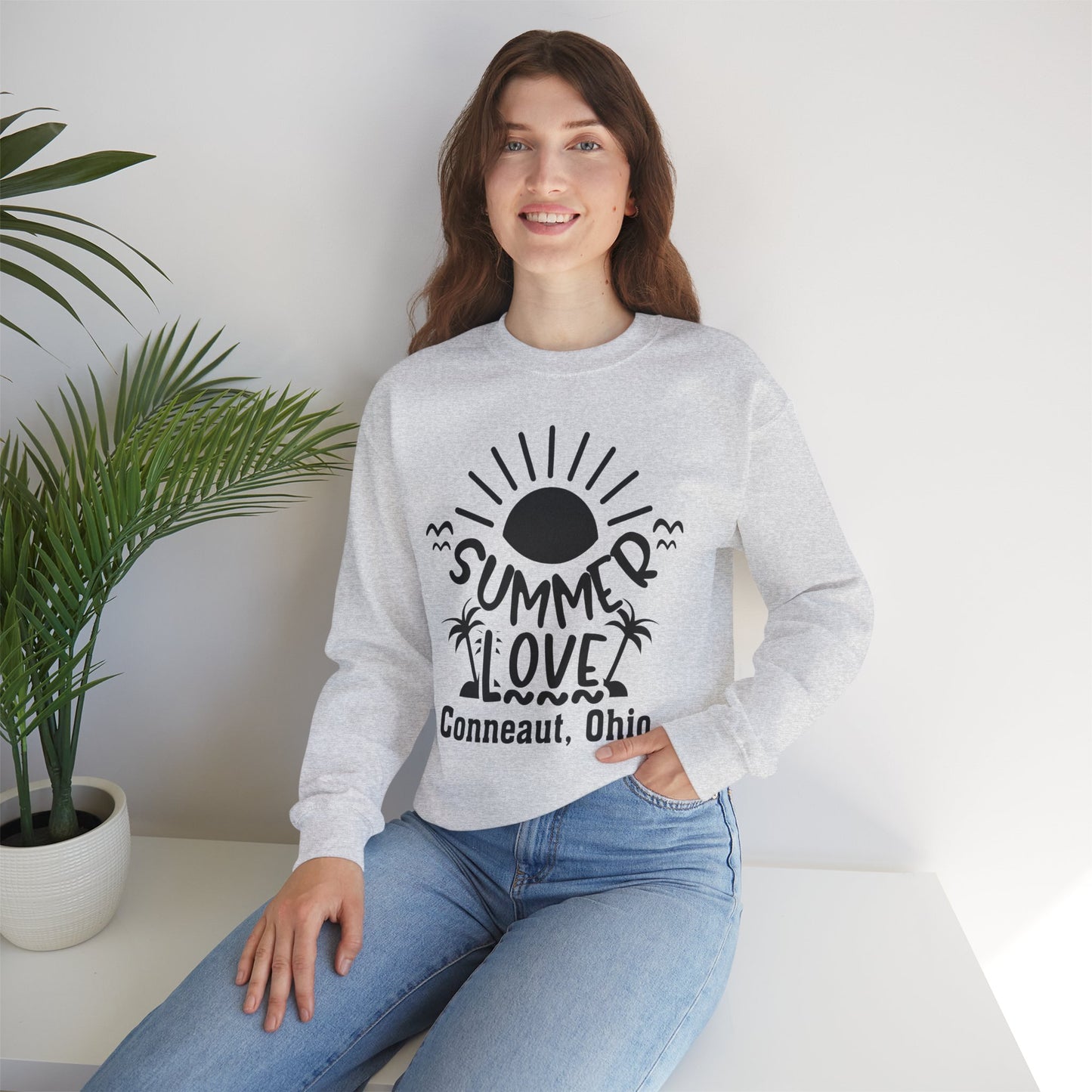 Summer love Conneaut Ohio,  Home Town Love Sweatshirt, Funny Unisex Crewneck, Gift for Homeowners, Comfy Sweatshirt, Cozy Casual Wear