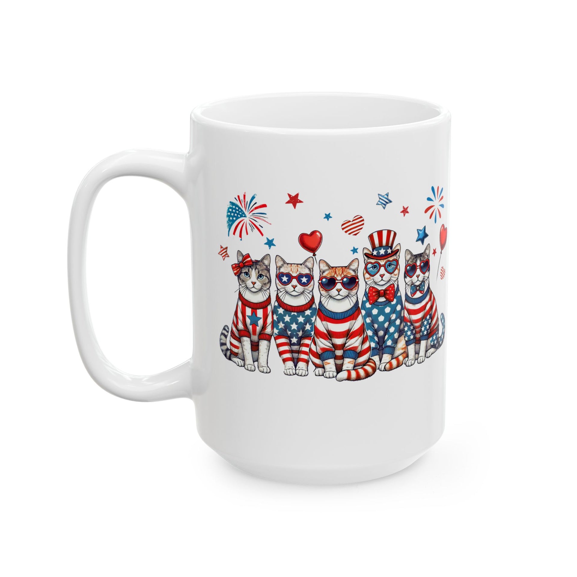 4th of July Patriotic Cat cup