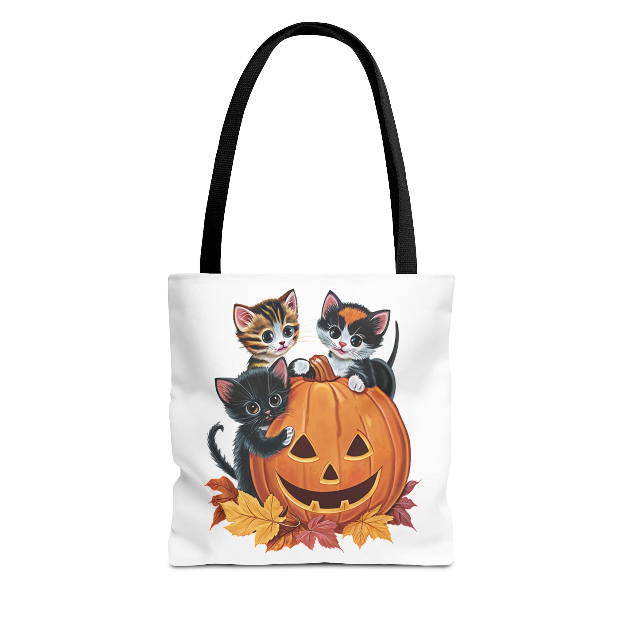 Cute Kittens Halloween Pumpkin Bag, Cute Halloween, Retro Halloween Bag