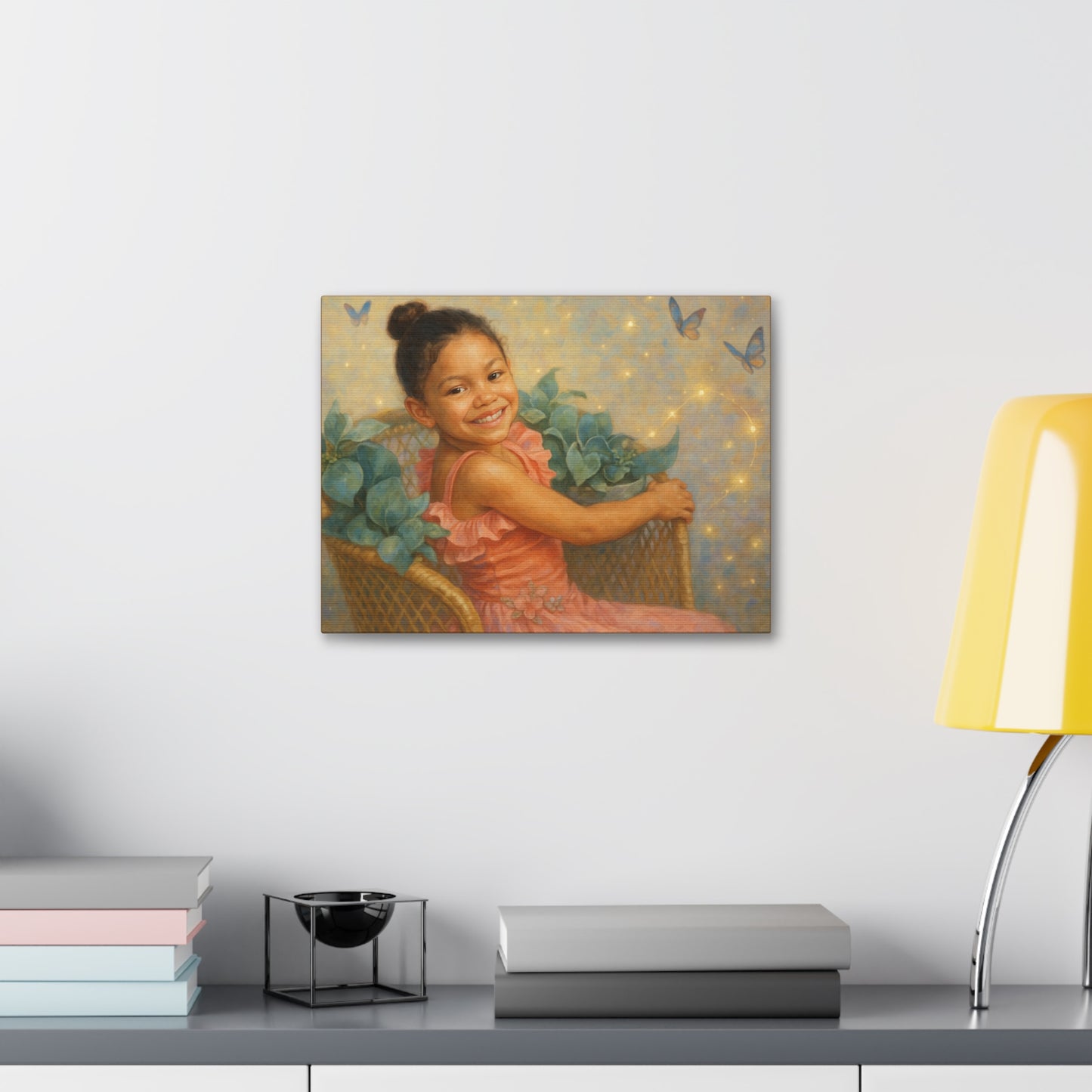 16x12 Custom wal art Whimsical Butterfly Canvas Art - 1.5' Stretched Wall Decor