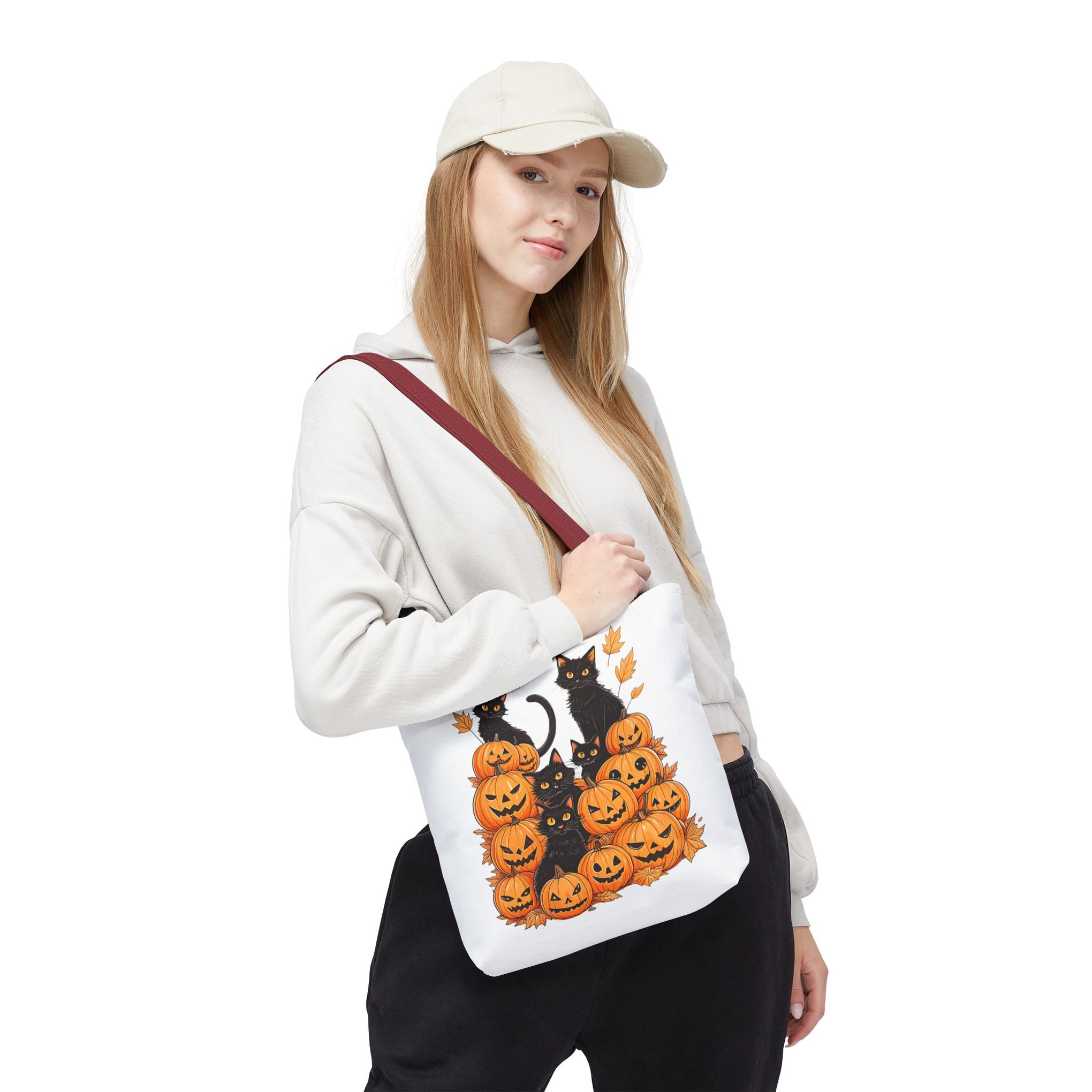 Halloween Black Cat Pumpkin Bag, Cute Halloween Must Halloween, Retro Halloween Bag