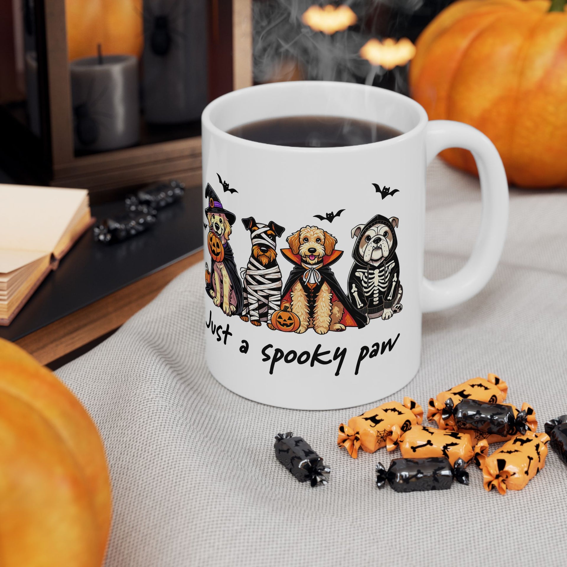 Halloween Dog Just a Spooky Paw Cup