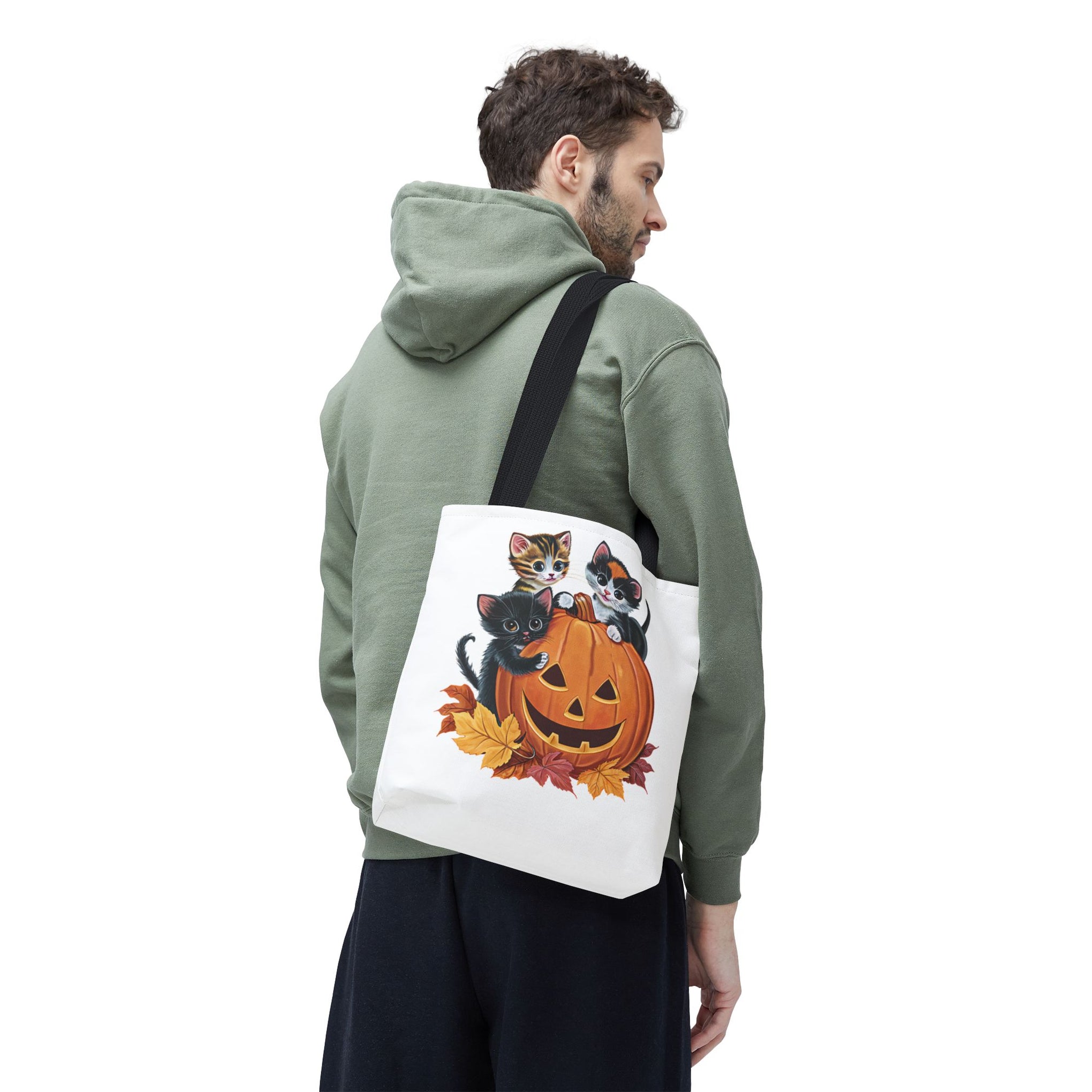 Cute Kittens Halloween Pumpkin Bag, Cute Halloween, Retro Halloween Bag