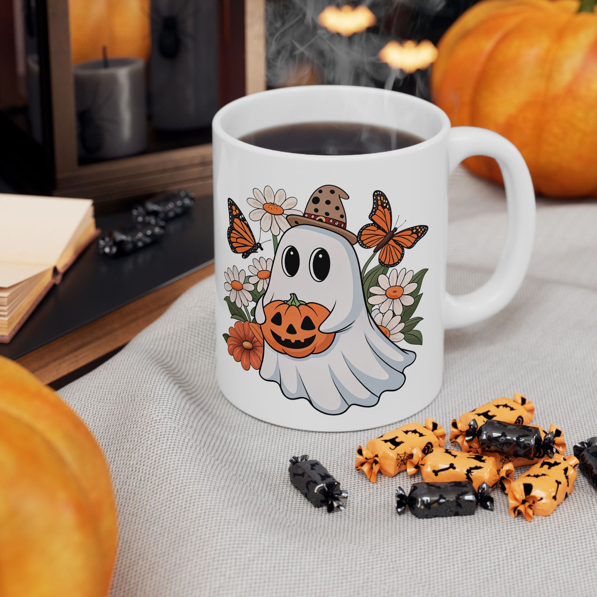 Cute Halloween Ghosts Cup, Halloween cup 11oz and 15oz cup
