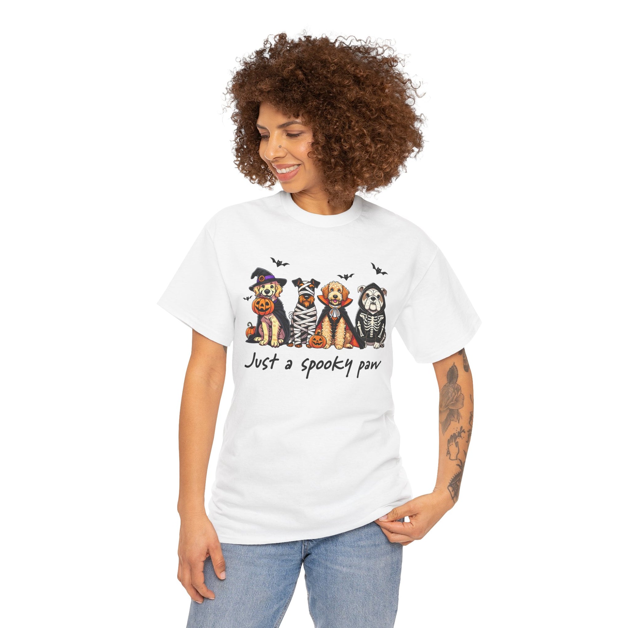 Just a Spooky Paw | Funny Halloween Dog Shirt
