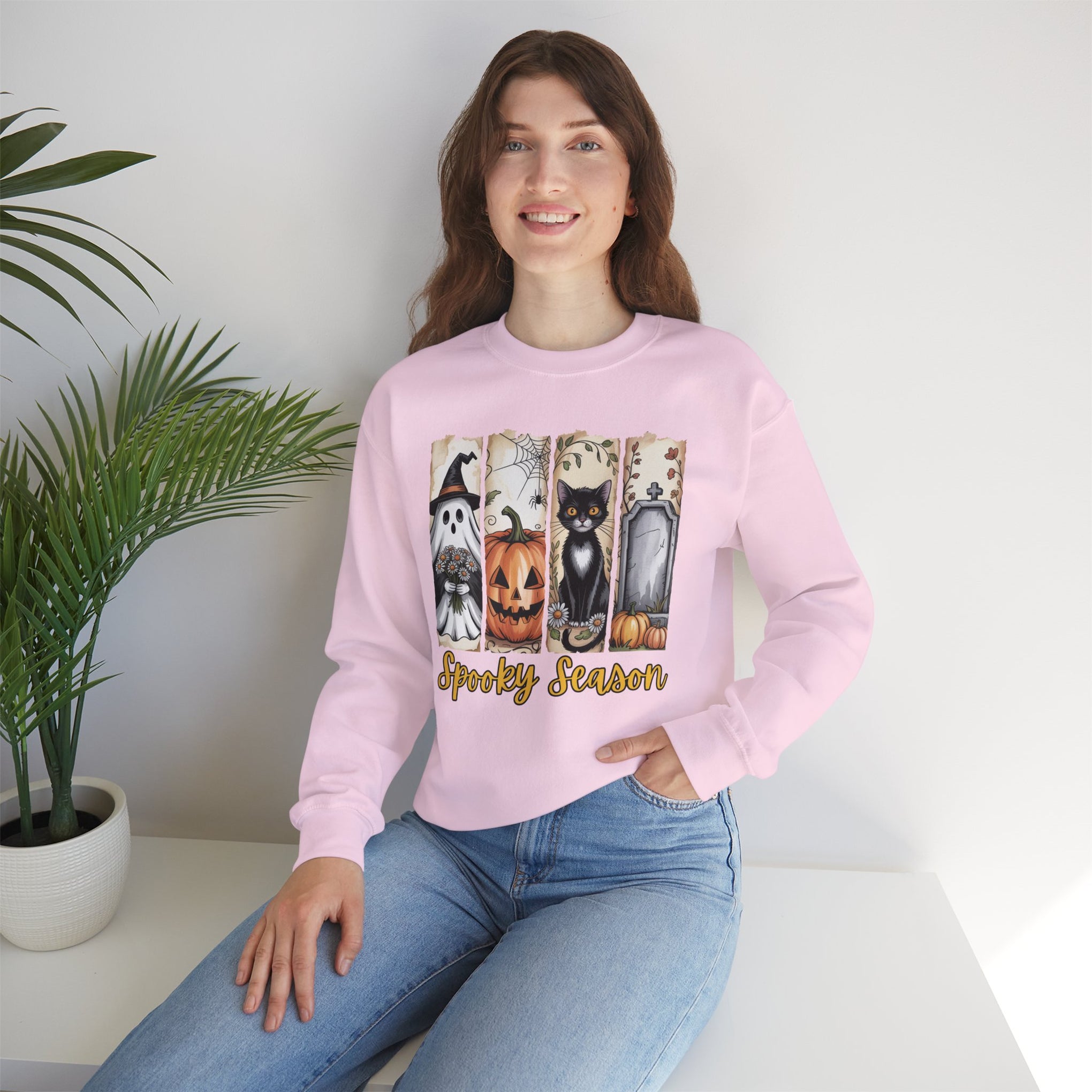 Spooky Season, Brushstroke Halloween, Cozy Sweatshirt, Halloween Sweatshirt