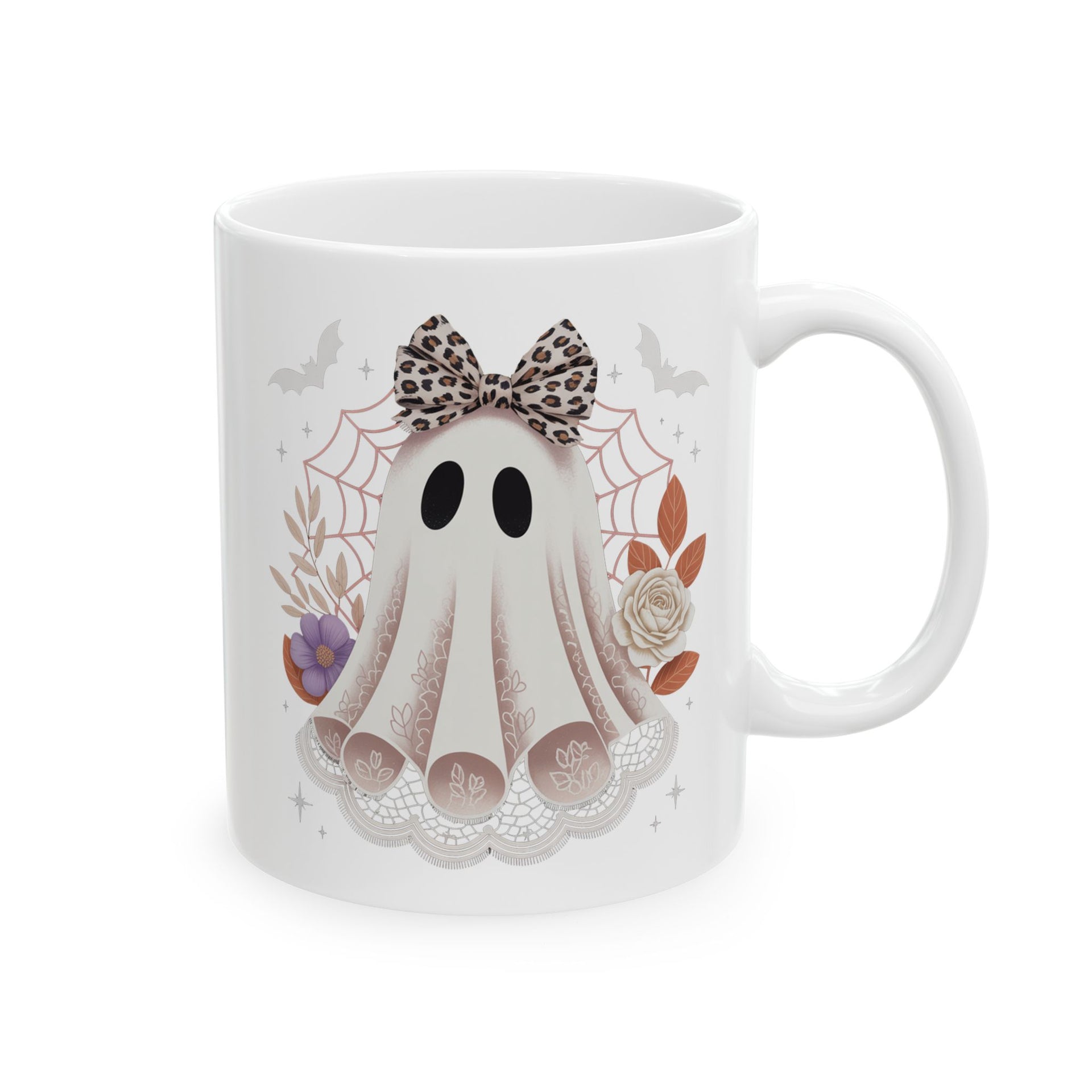Ghost Lace Bow, Boo Ghost Shirt Cup
