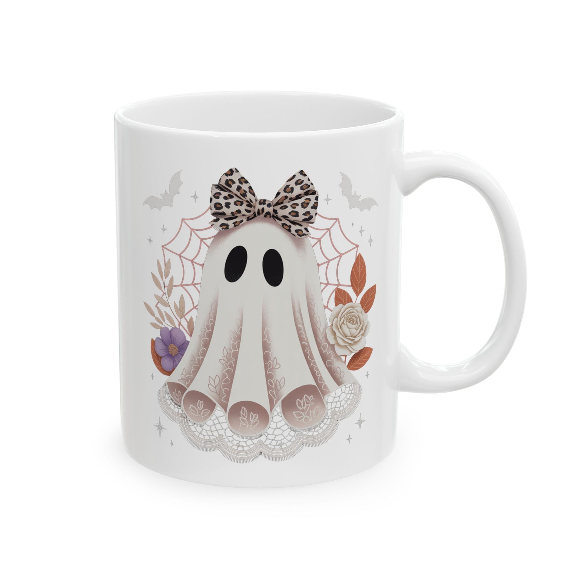Ghost Lace Bow, Boo Ghost Shirt Cup