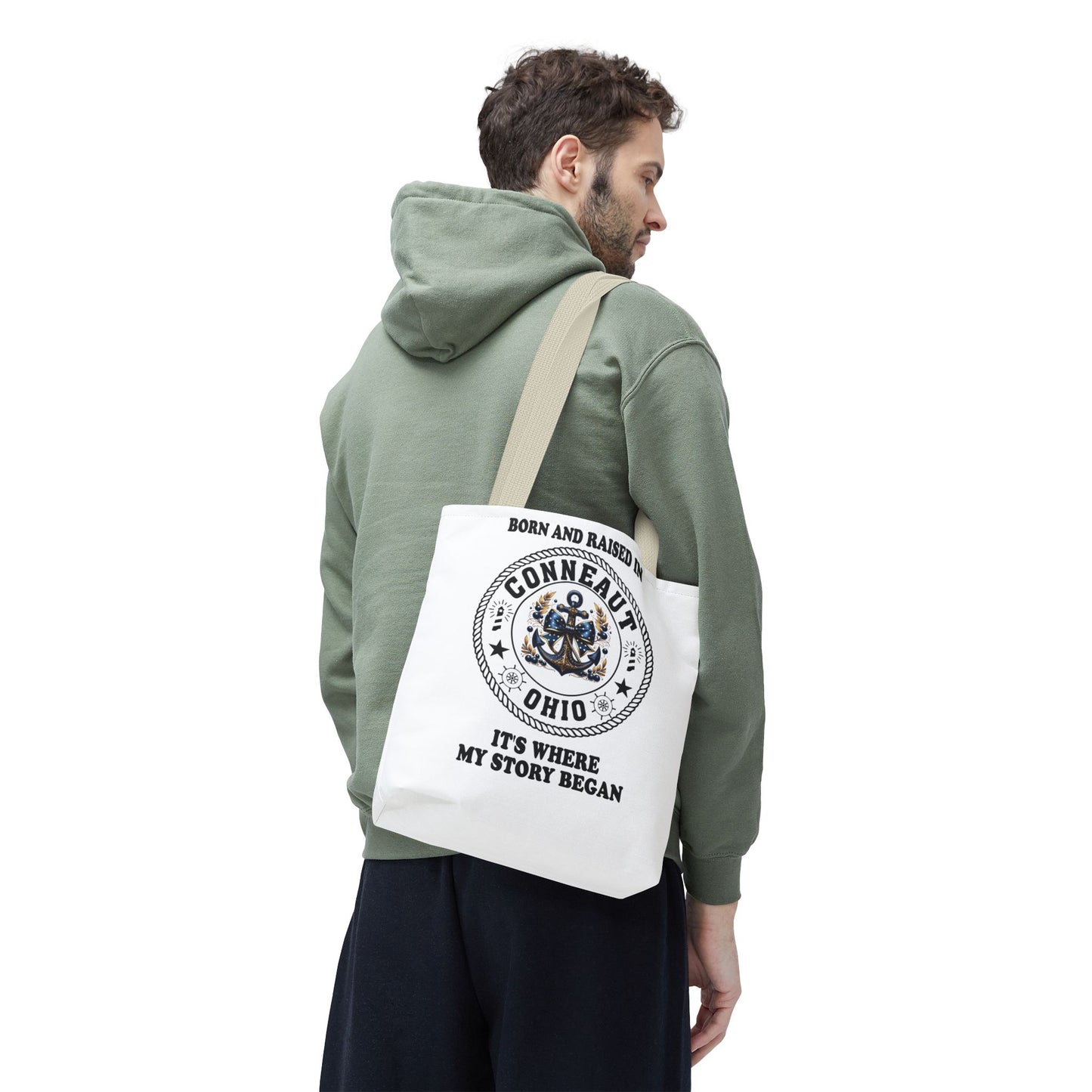 Born And Raised Conneaut Ohio It's Where My Story Begins Bag