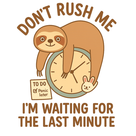 Don't rush me I'm waiting for the last minute sloth