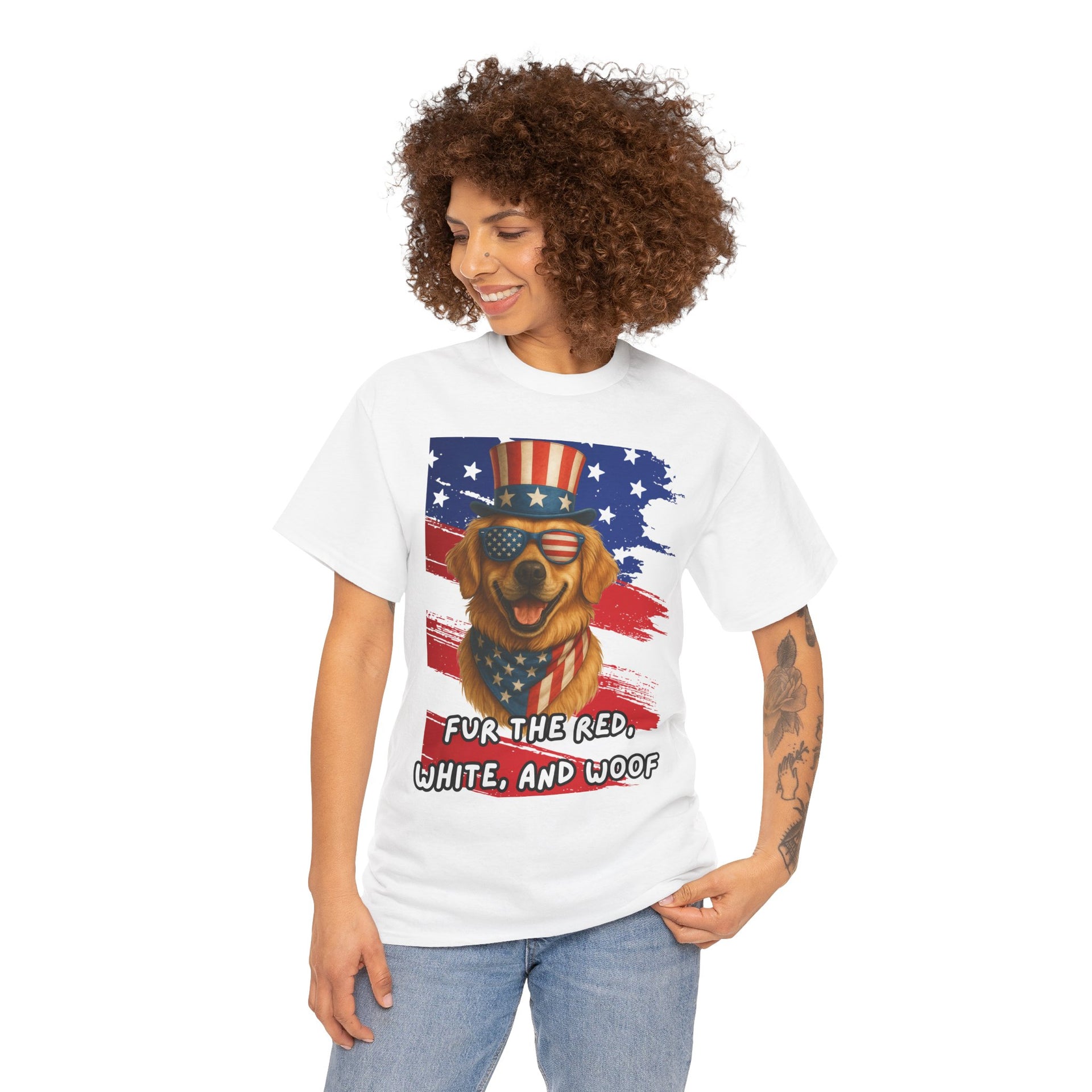 Fur the red, white and woof