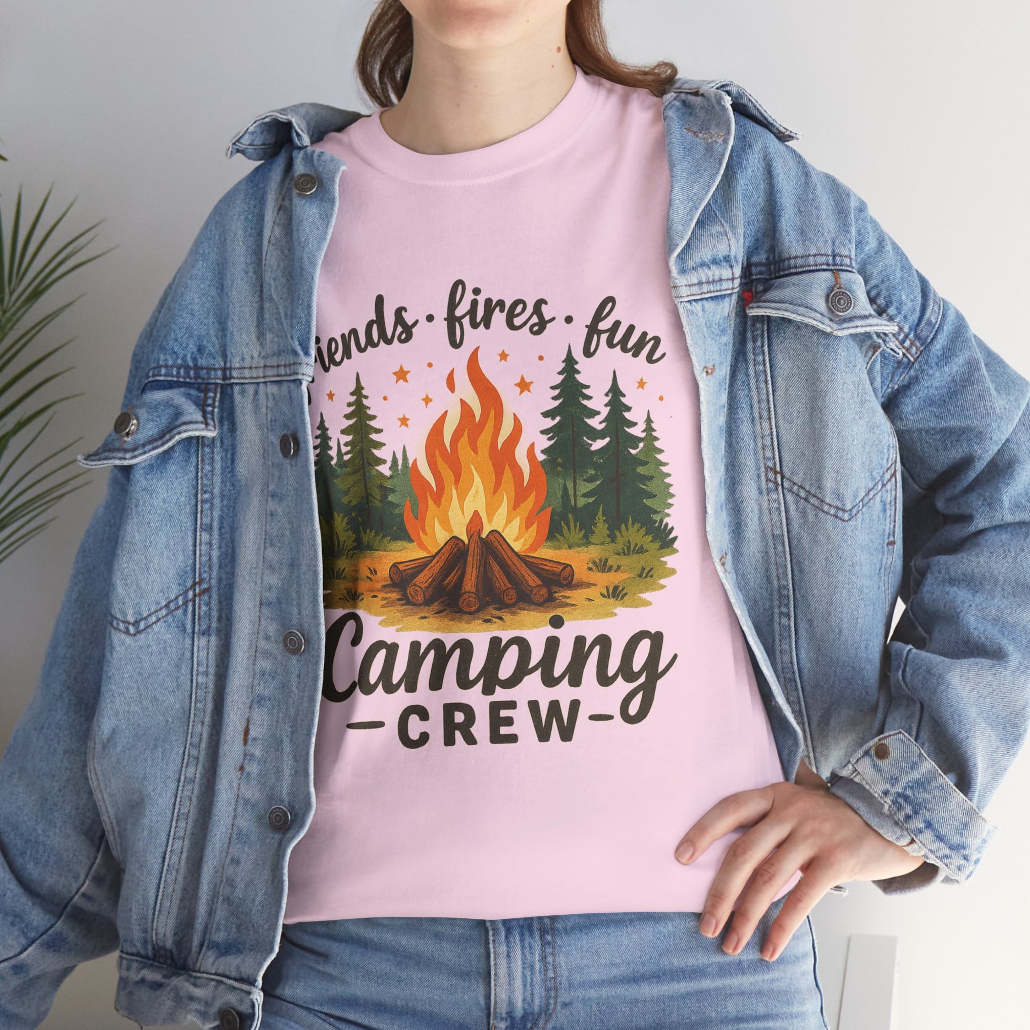 Friends, fire, fun, camping crew