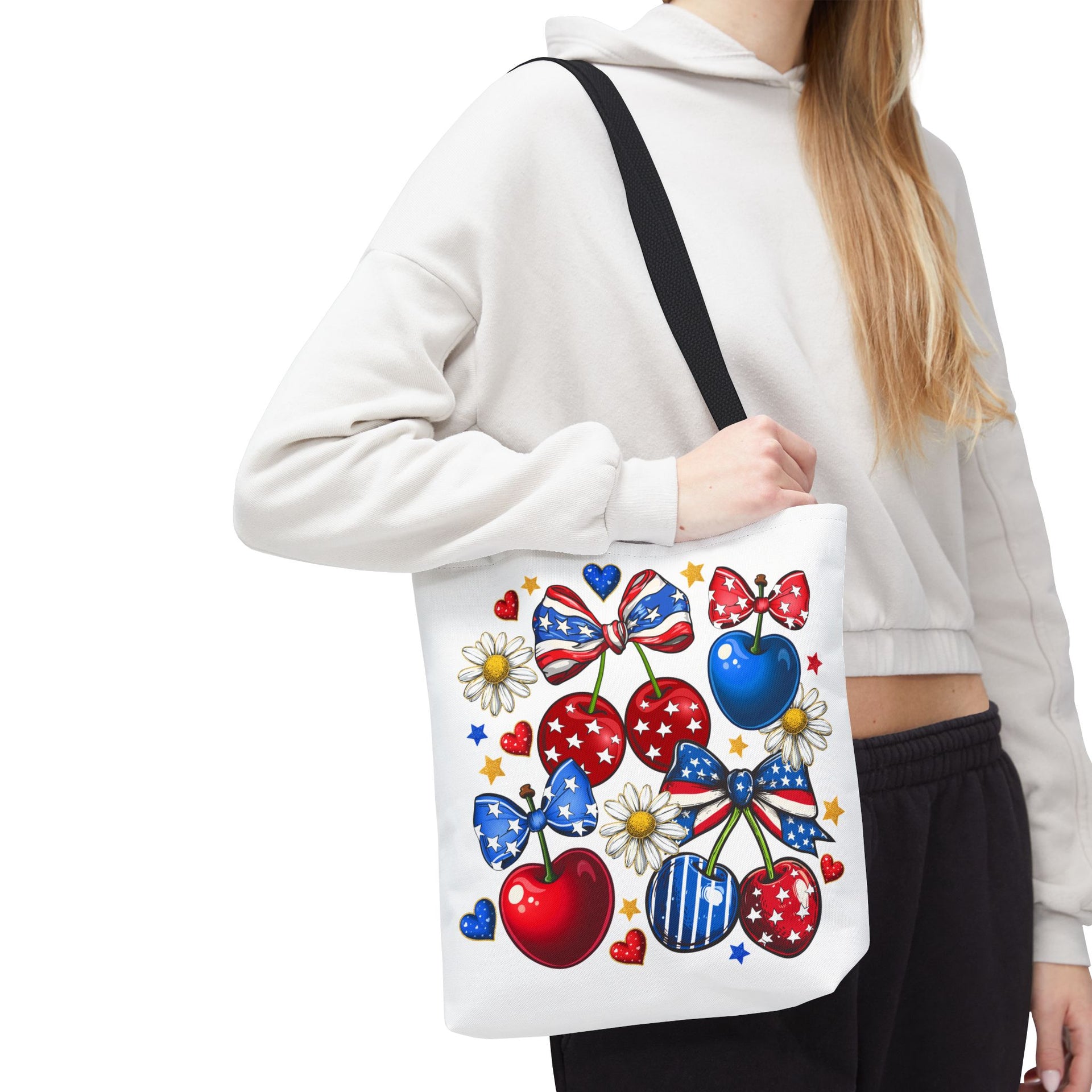 Patriotic Cherry Png, 4th of July Bag