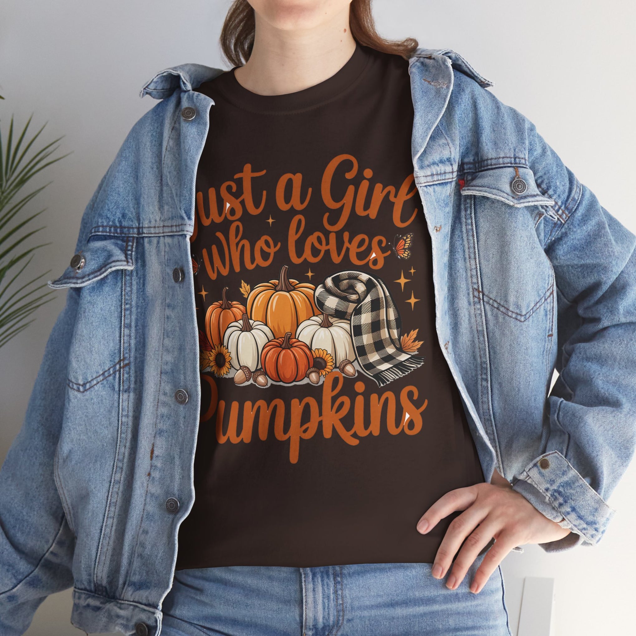 Just a Girl Who Loves Pumpkins, Fall  Shirt, Halloween, Halloween Shirt