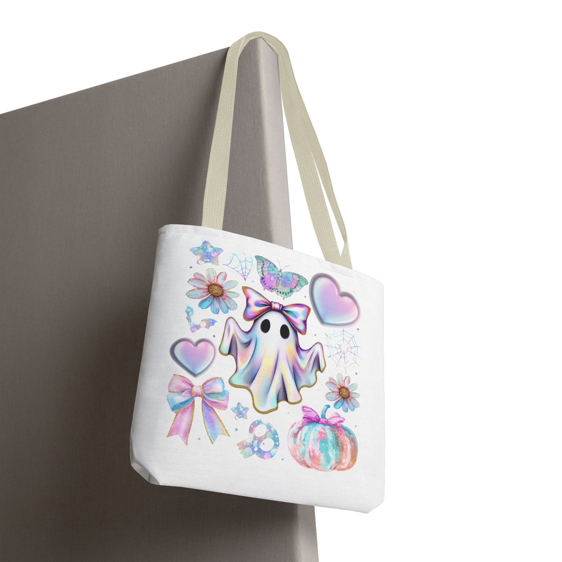 Girly Halloween Ghost, Floral Ghost Bag