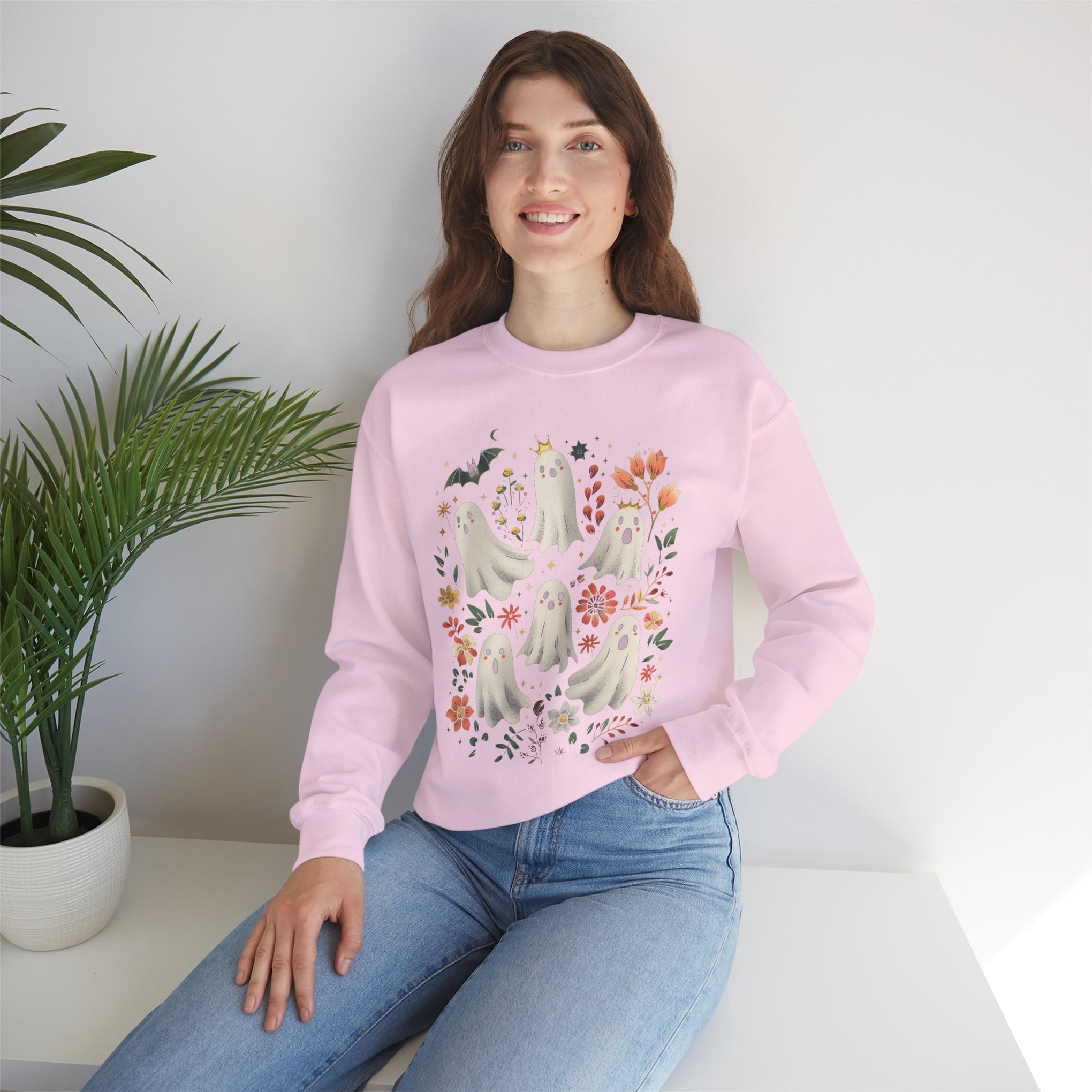 Ghost Spooky Season Pumpkin Halloween Sweatshirt, Halloween Sweatshirt