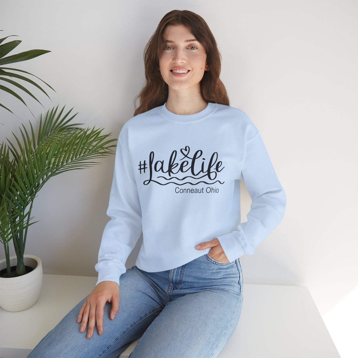 Lake Life Conneaut Ohio,  Home Town Love Sweatshirt, Funny Unisex Crewneck, Gift for Homeowners, Comfy Sweatshirt, Cozy Casual Wear