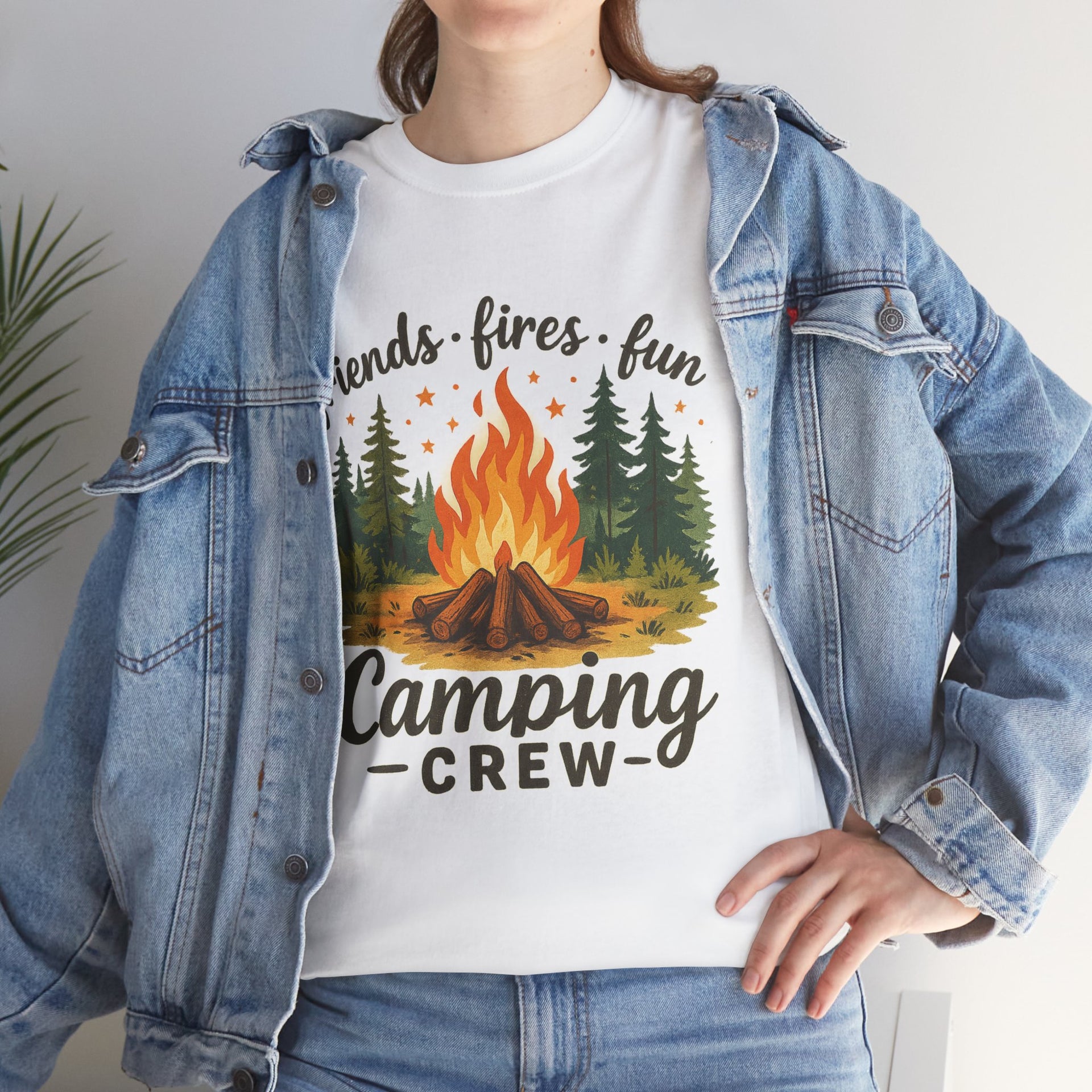Friends, fire, fun, camping crew