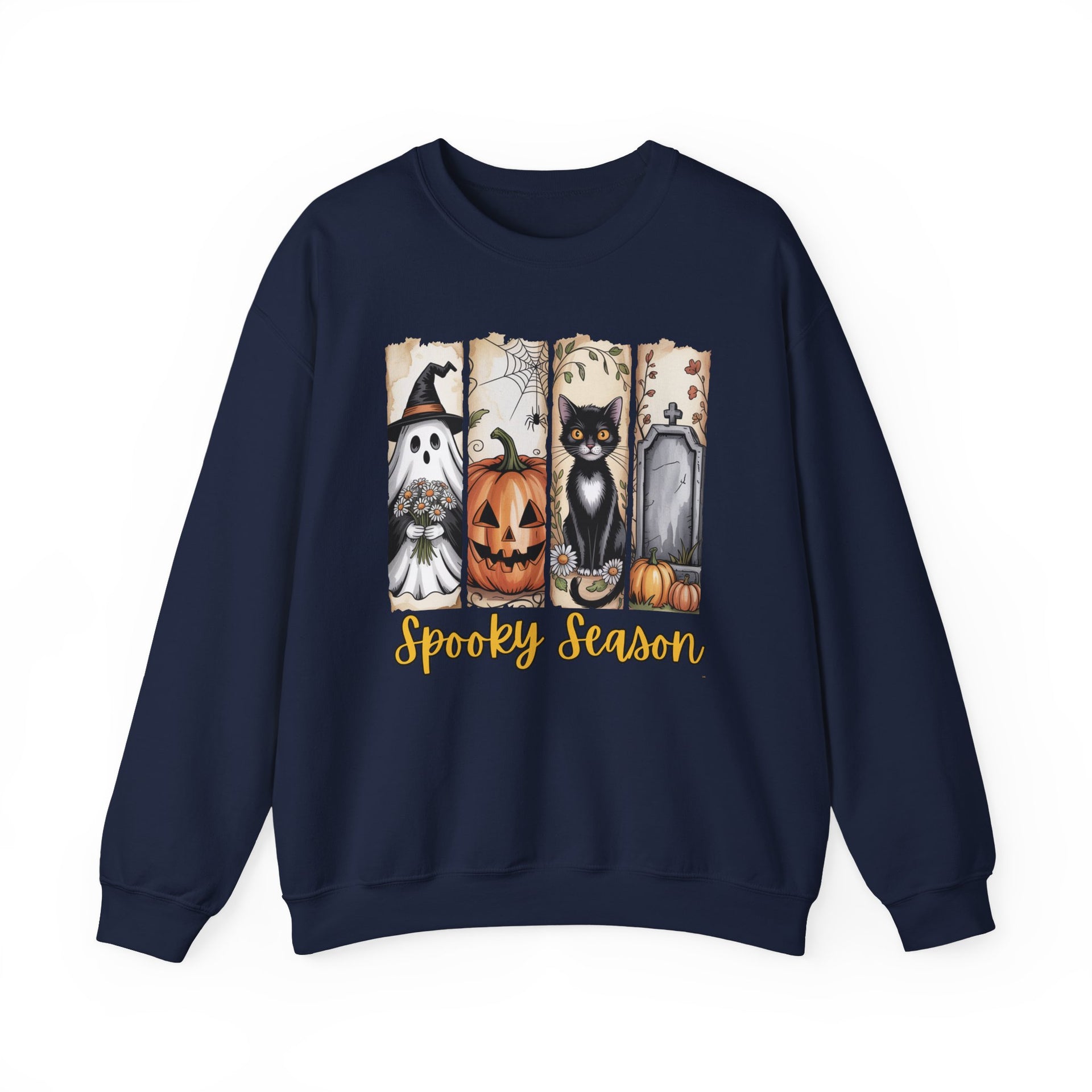Spooky Season, Brushstroke Halloween, Cozy Sweatshirt, Halloween Sweatshirt