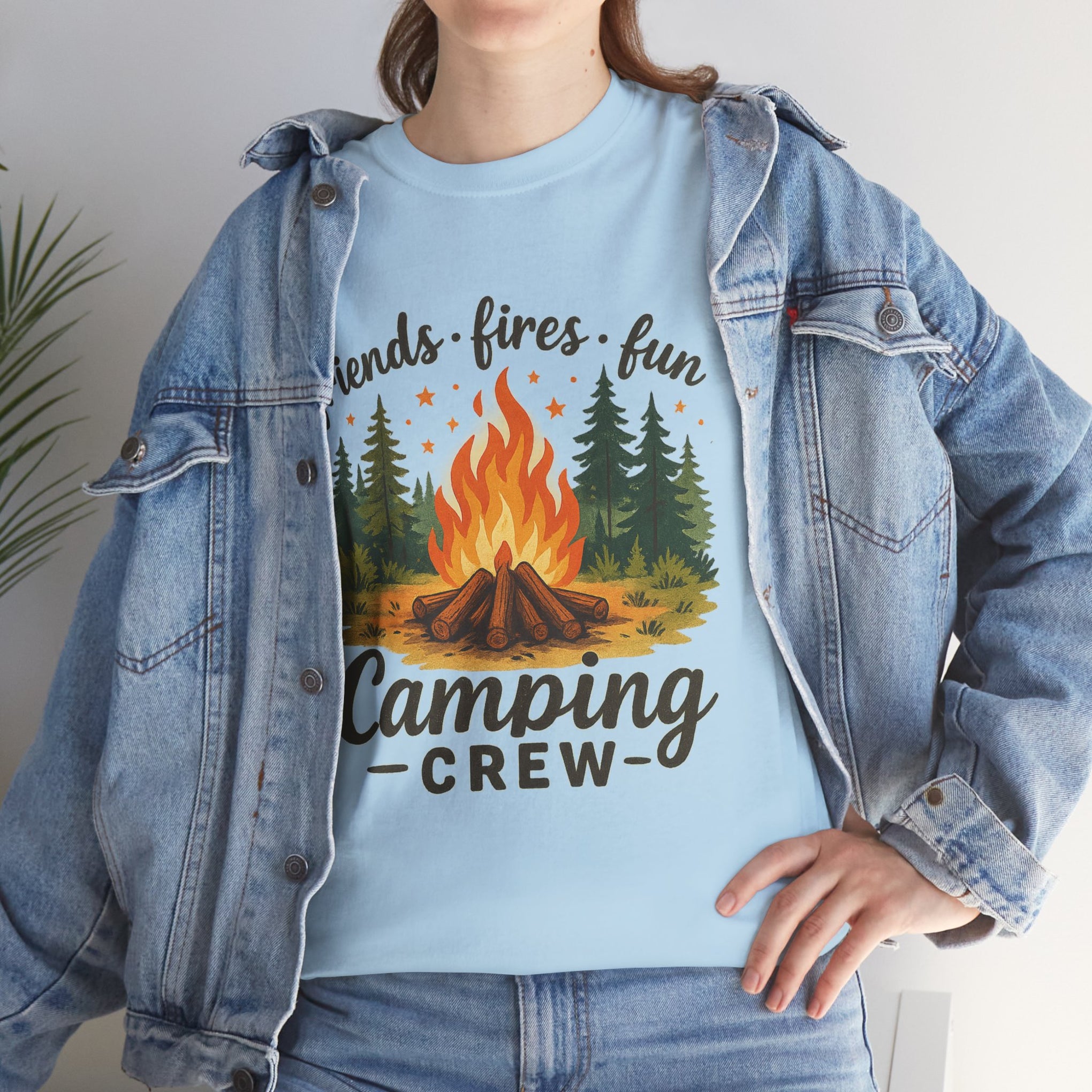 Friends, fire, fun, camping crew