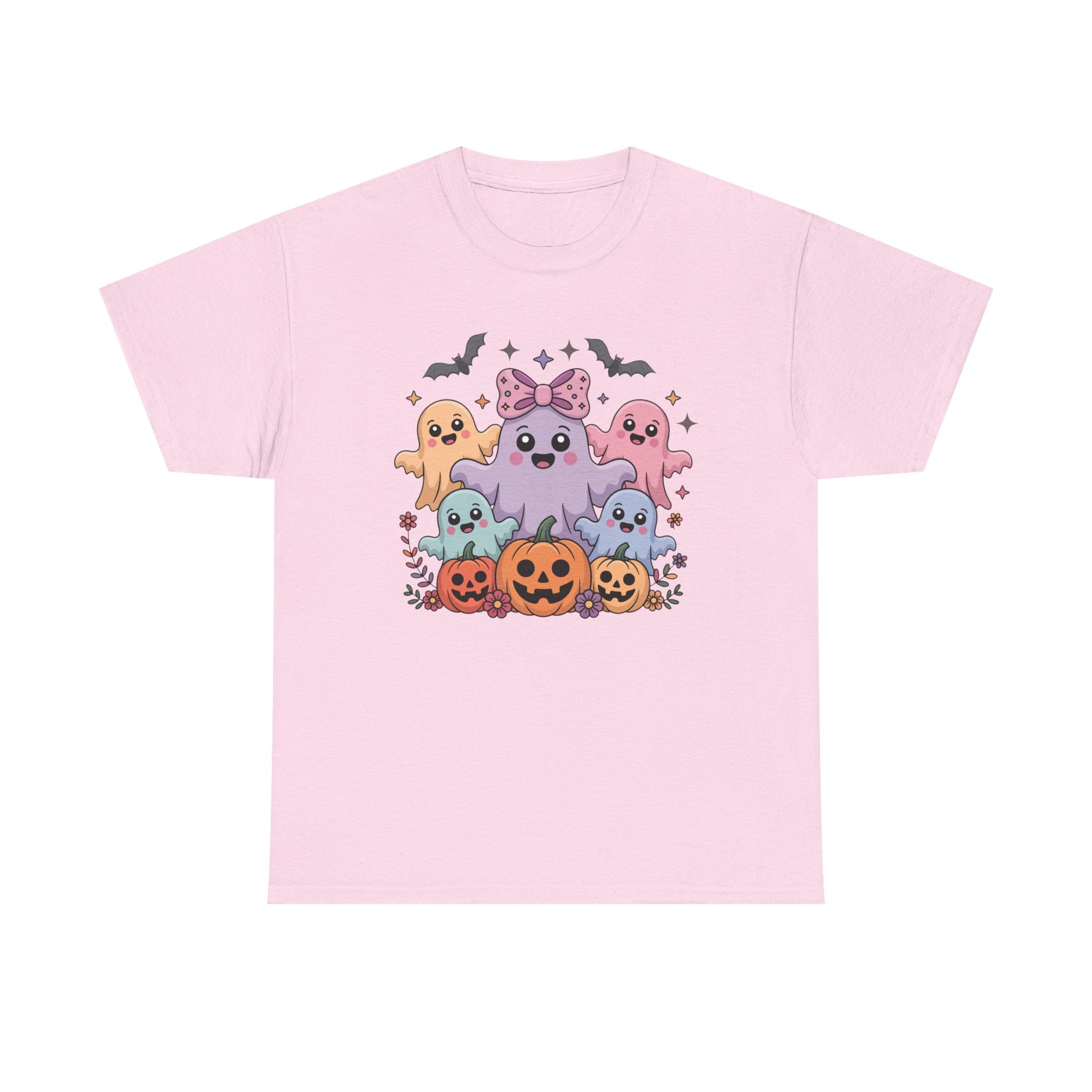 Halloween Tee - Iridescent Coquette Ghost Unisex Heavy Cotton Shirt
