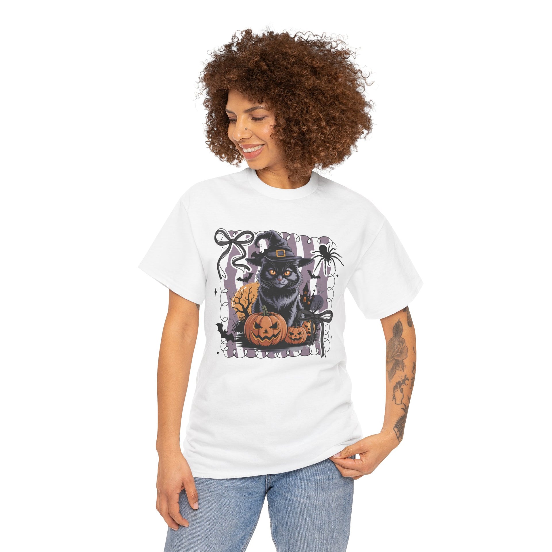 Preppy Black Cat, Retro Halloween shirt