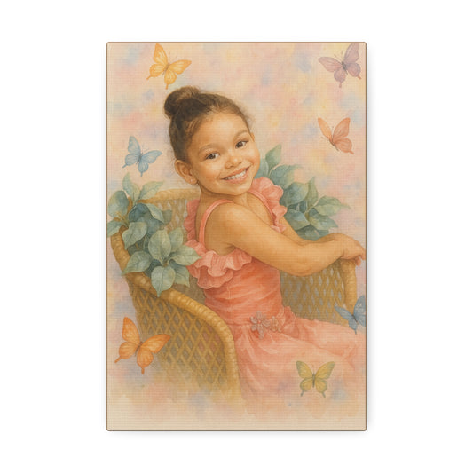 12x8 Custom Wall Art Whimsical Butterfly Canvas Art - 1.5' Stretched Wall Decor