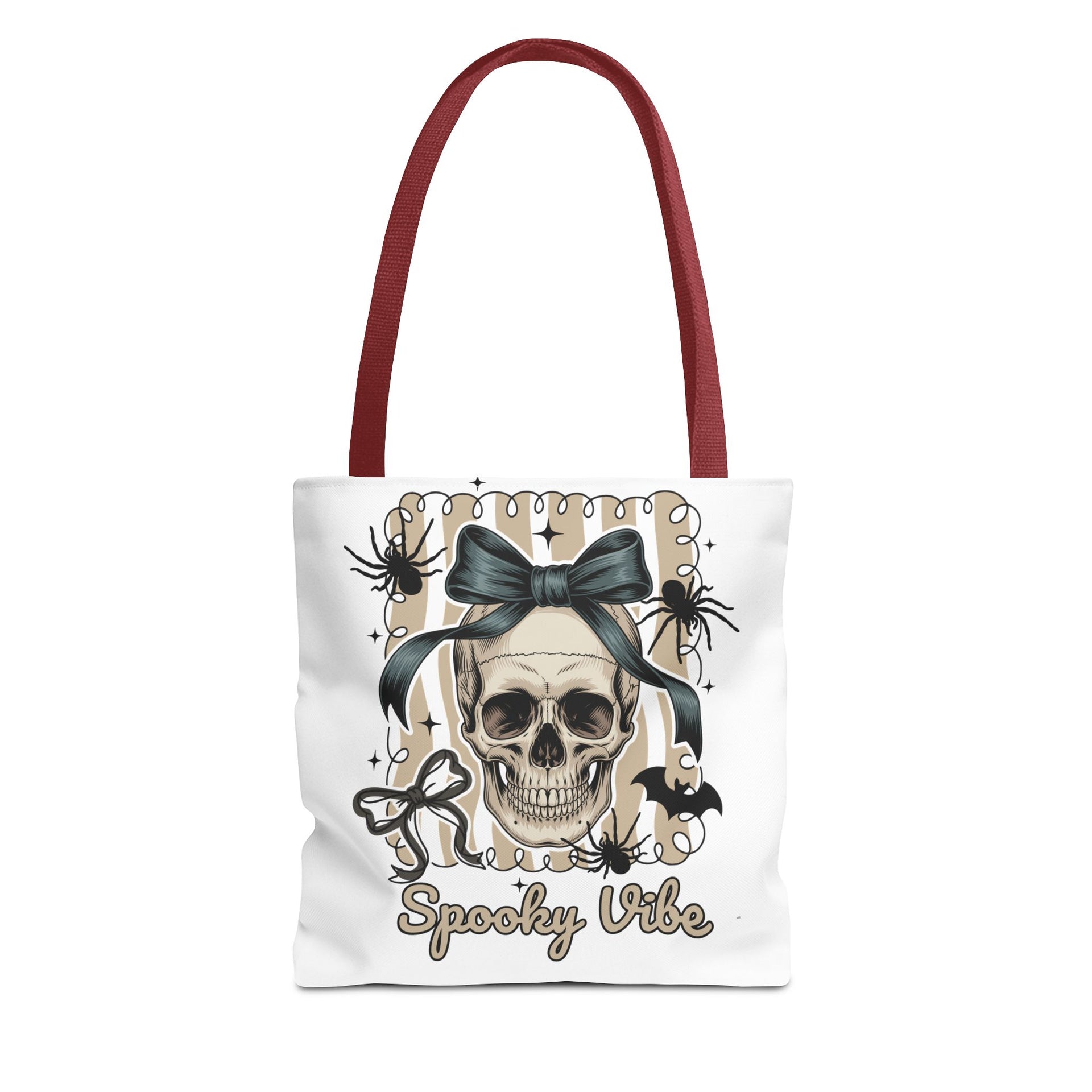 Halloween Coquette Bow Skull Preppy Bag