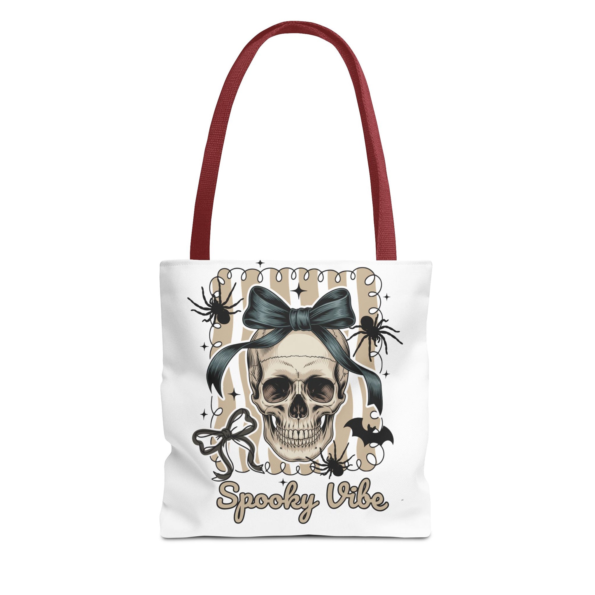 Halloween Coquette Bow Skull Preppy Bag