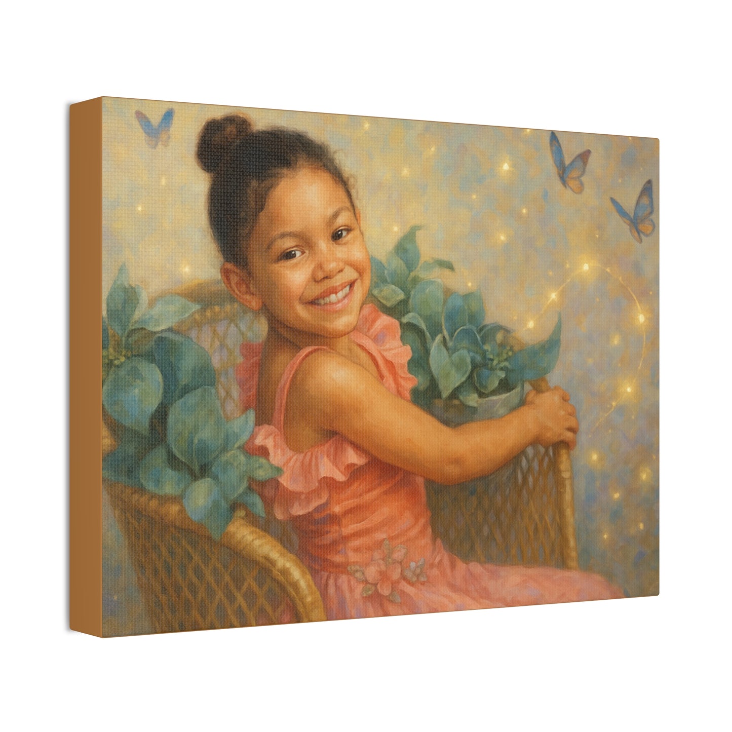 16x12 Custom wal art Whimsical Butterfly Canvas Art - 1.5' Stretched Wall Decor
