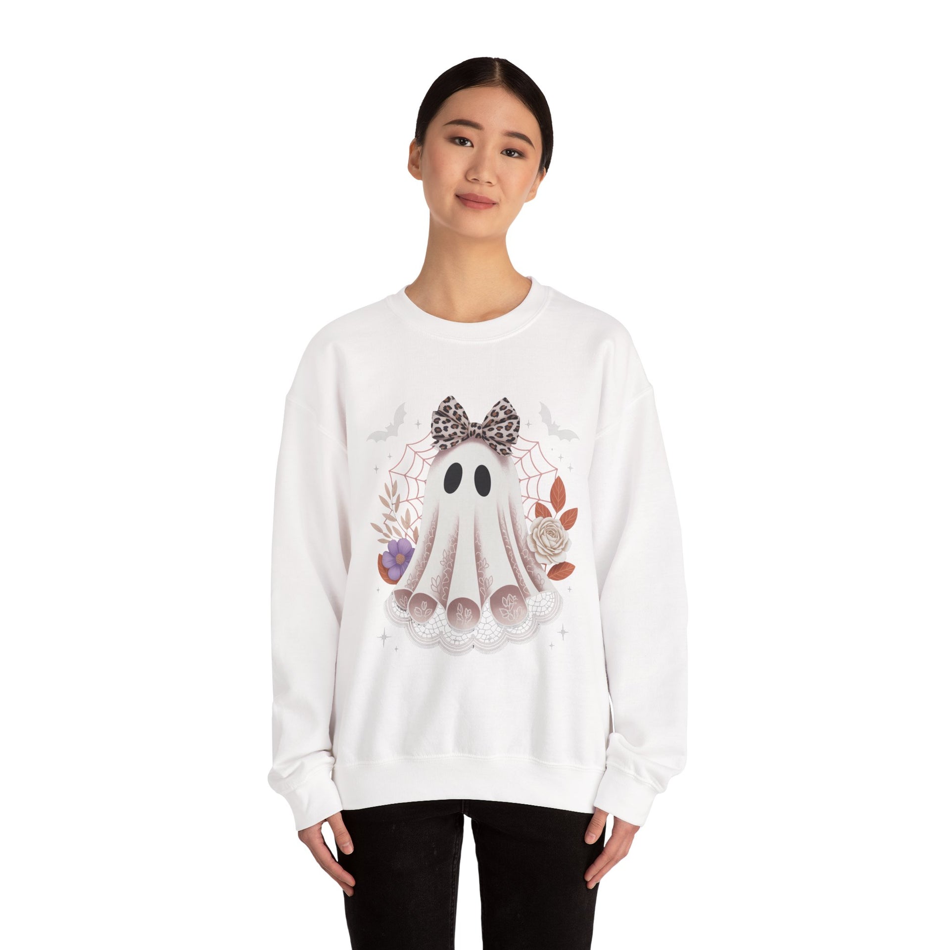 Spooky Season, Coquette Ghost Sweatshirt, Halloween Sweatshirt