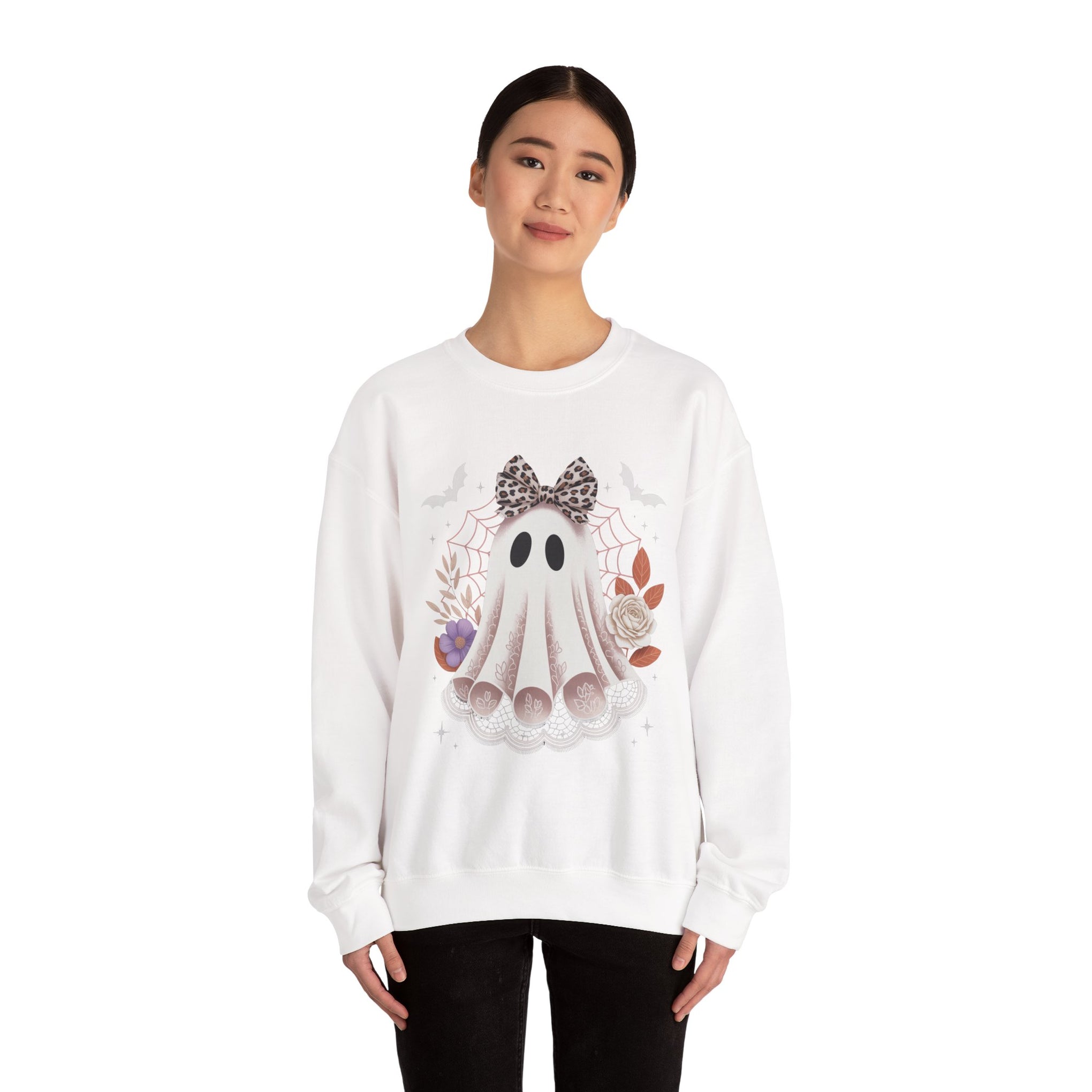 Spooky Season, Coquette Ghost Sweatshirt, Halloween Sweatshirt