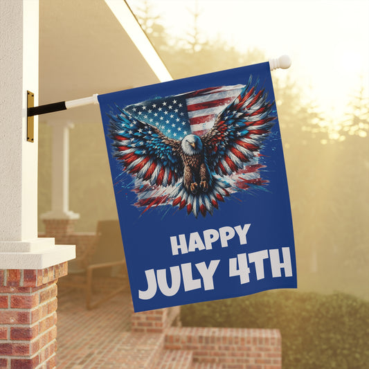 Happy July 4TH...Whimsical Garden Banner, Playful Outdoor Sign, Dragon Decoration, Unique Yard Art, Sarcastic Home Décor, Garden Humor