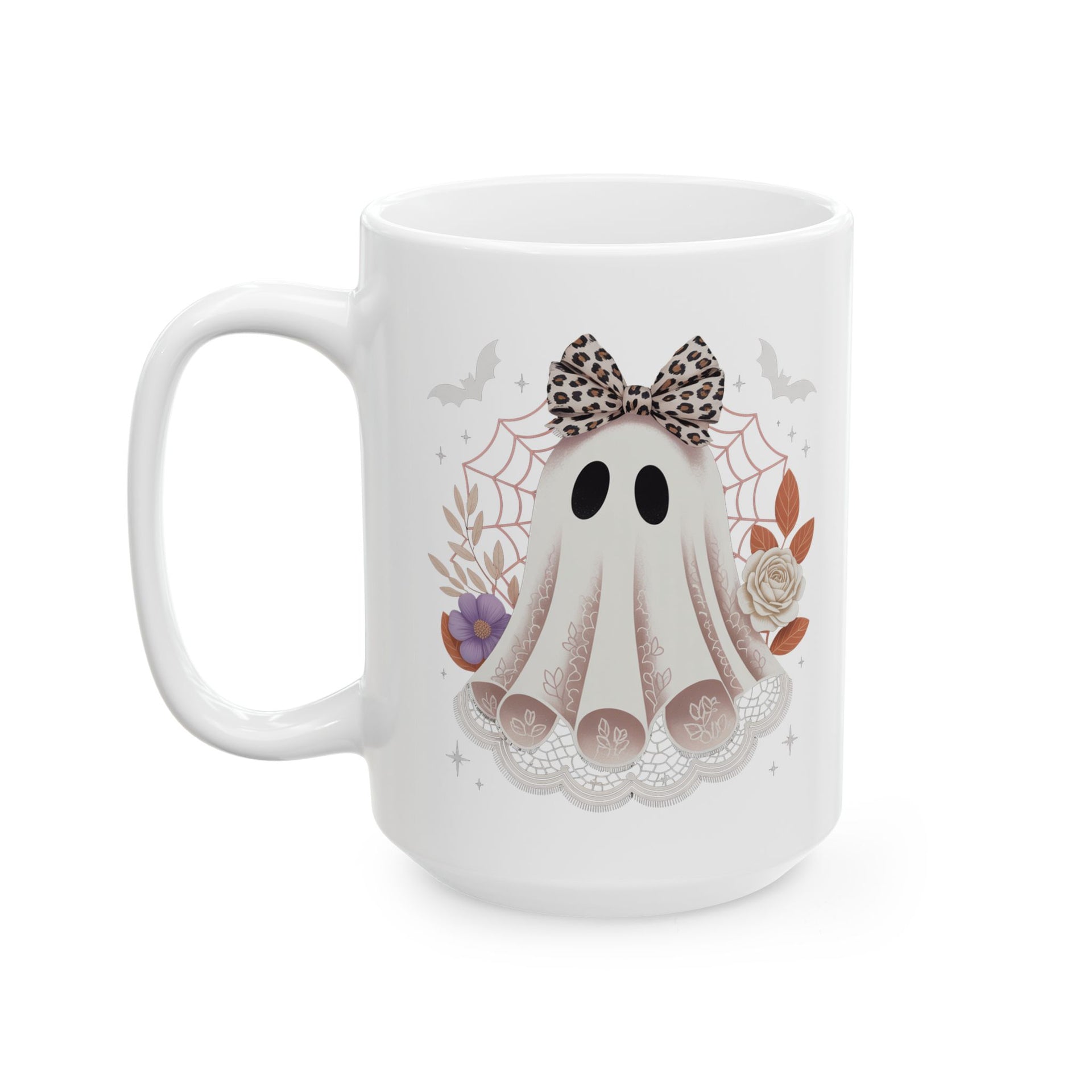 Ghost Lace Bow, Boo Ghost Shirt Cup