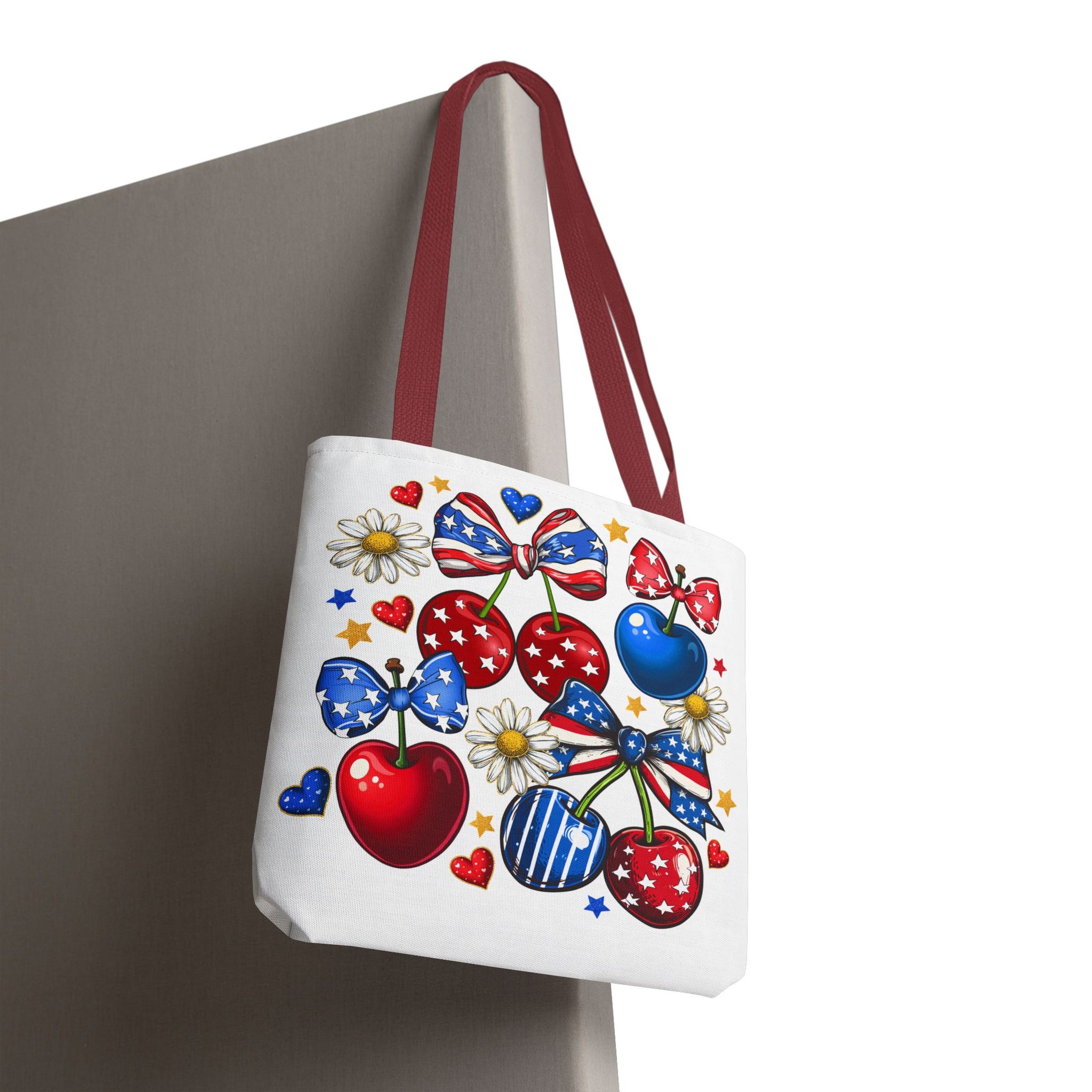 Patriotic Cherry Png, 4th of July Bag